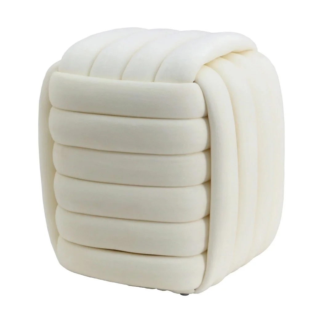 Velvet Knot Ottoman