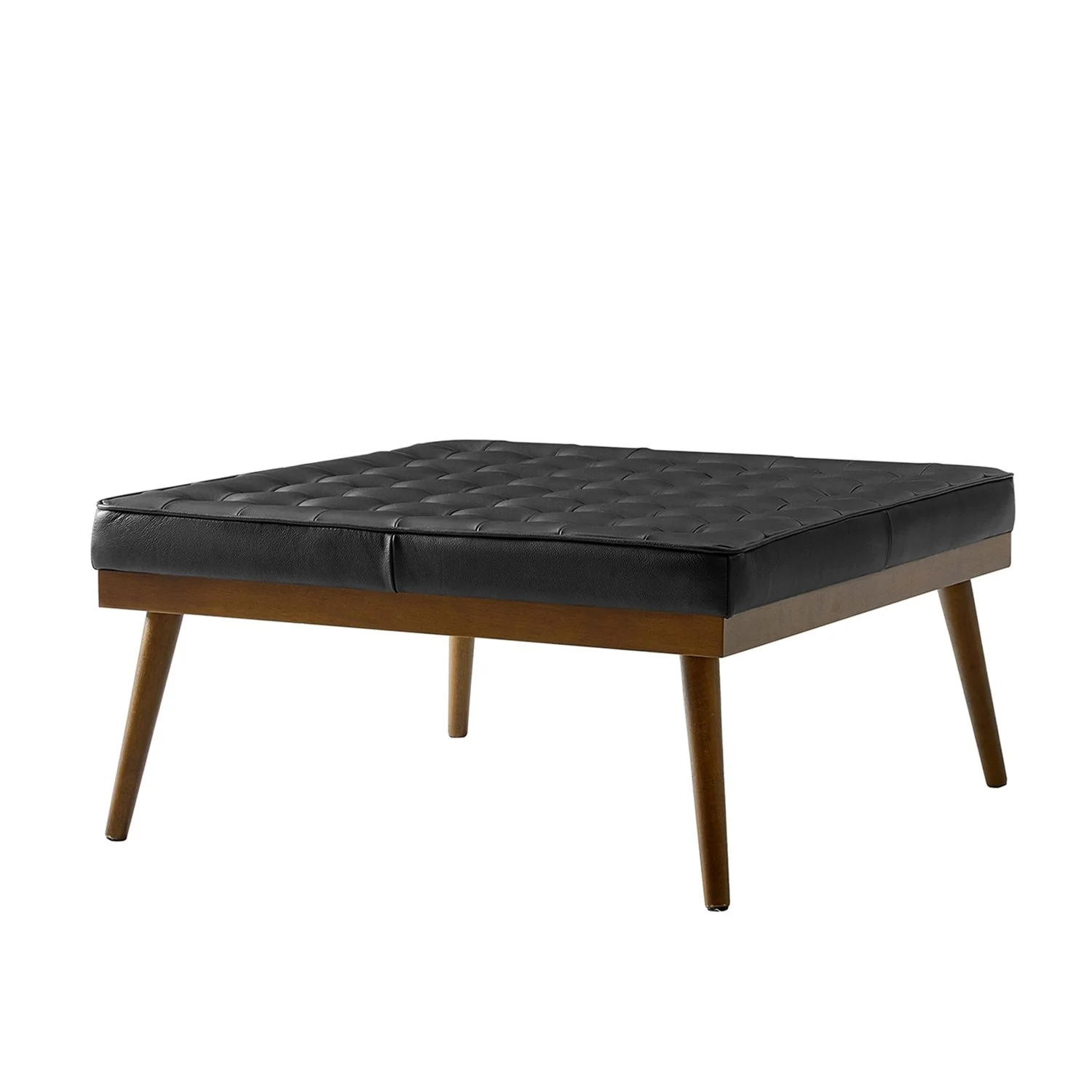 Tufted Leather Coffee Ottoman