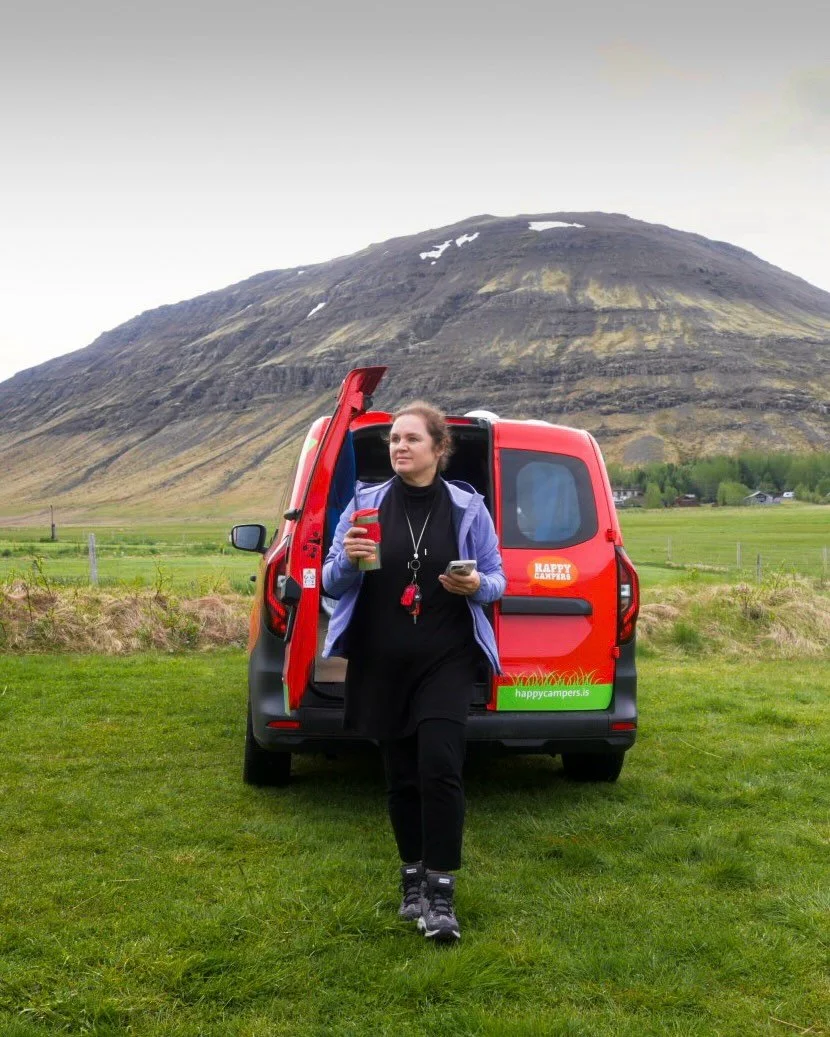 Day 1 of Around the Iceland Adventure. Landed, got a car. And it&rsquo;s RED! So photogenic, can&rsquo;t wait to drive it all around. Will pop up well in the landscape. 

Decided to drive extended ring road clockwise passing by Sn&aelig;fellsnes. 

F