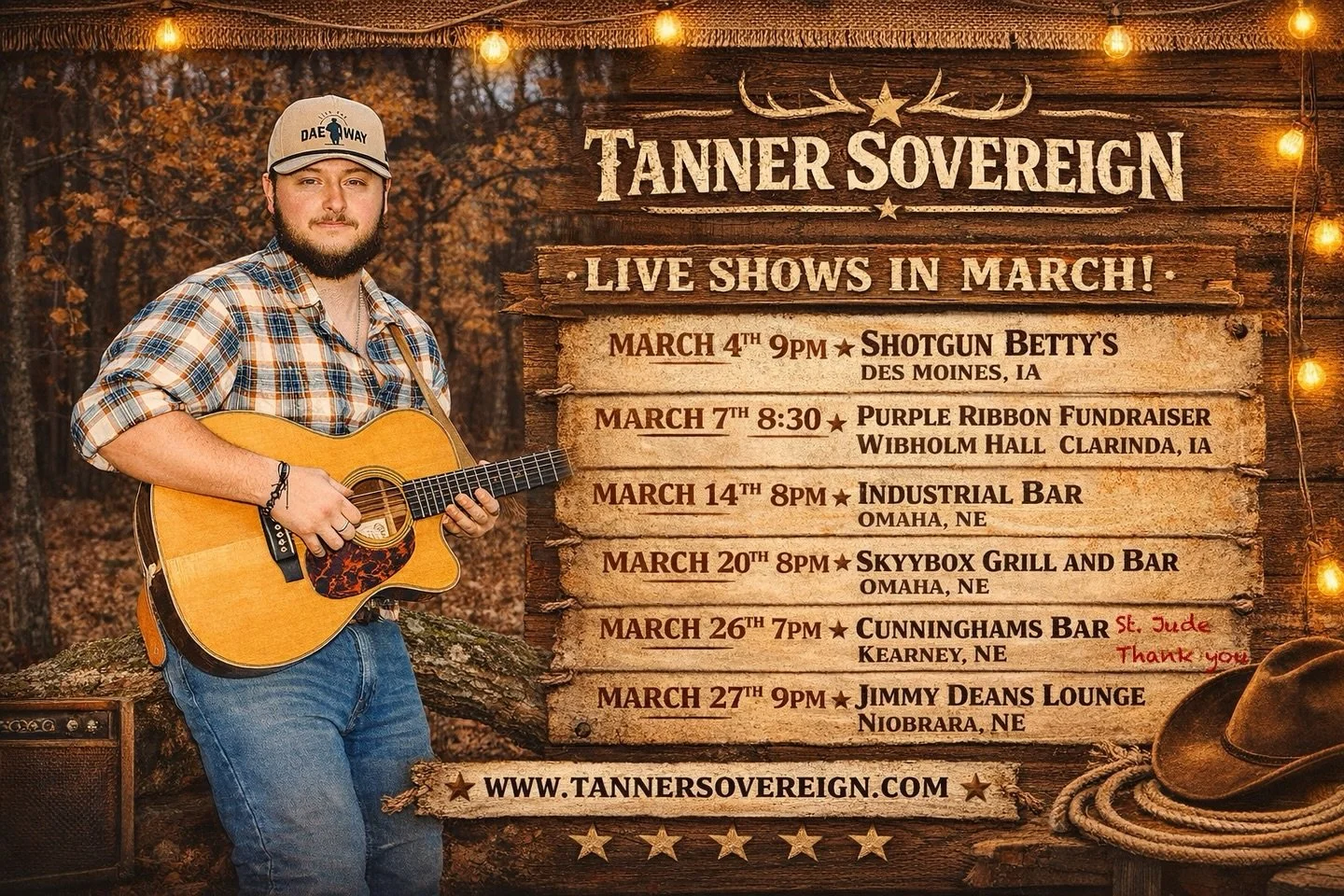 SHOWS COMING UP THIS MONTH! DON&rsquo;T MISS OUT!

#nebraska #Iowa #livemusic #country #newcountrymusic