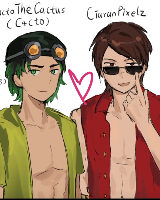 The king of the pirates and his first mate C4cto! drawn by NoisyMoon @zaoyinzhis36067 on X (formerly known as Twitter) on 27th August 2025