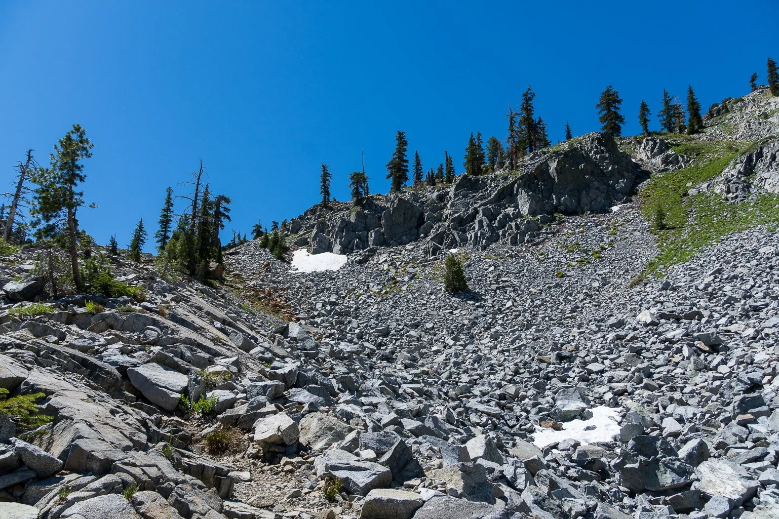 Beginning of the climb to Round Lake