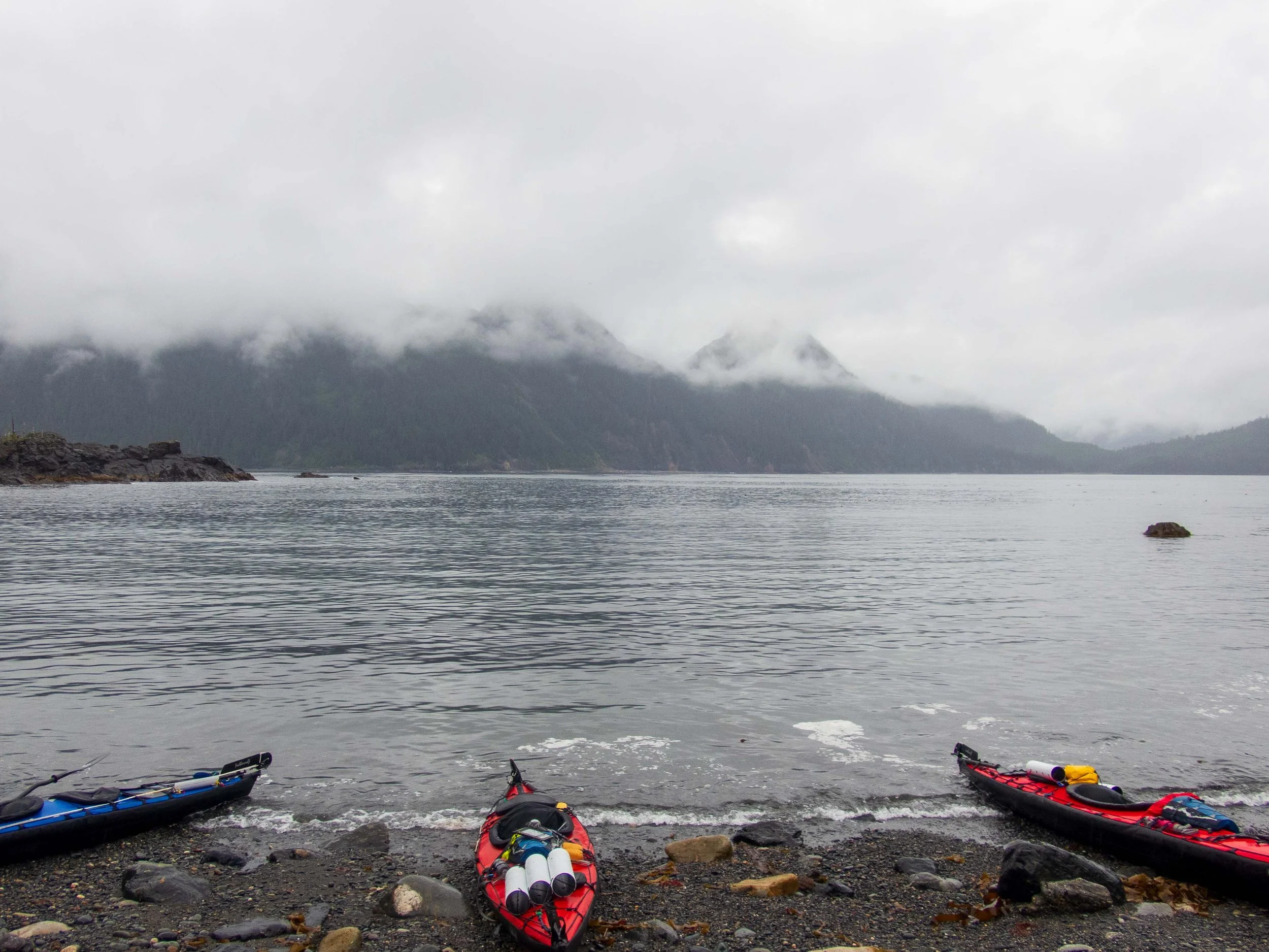 Preparing to launch through Chugach Passage