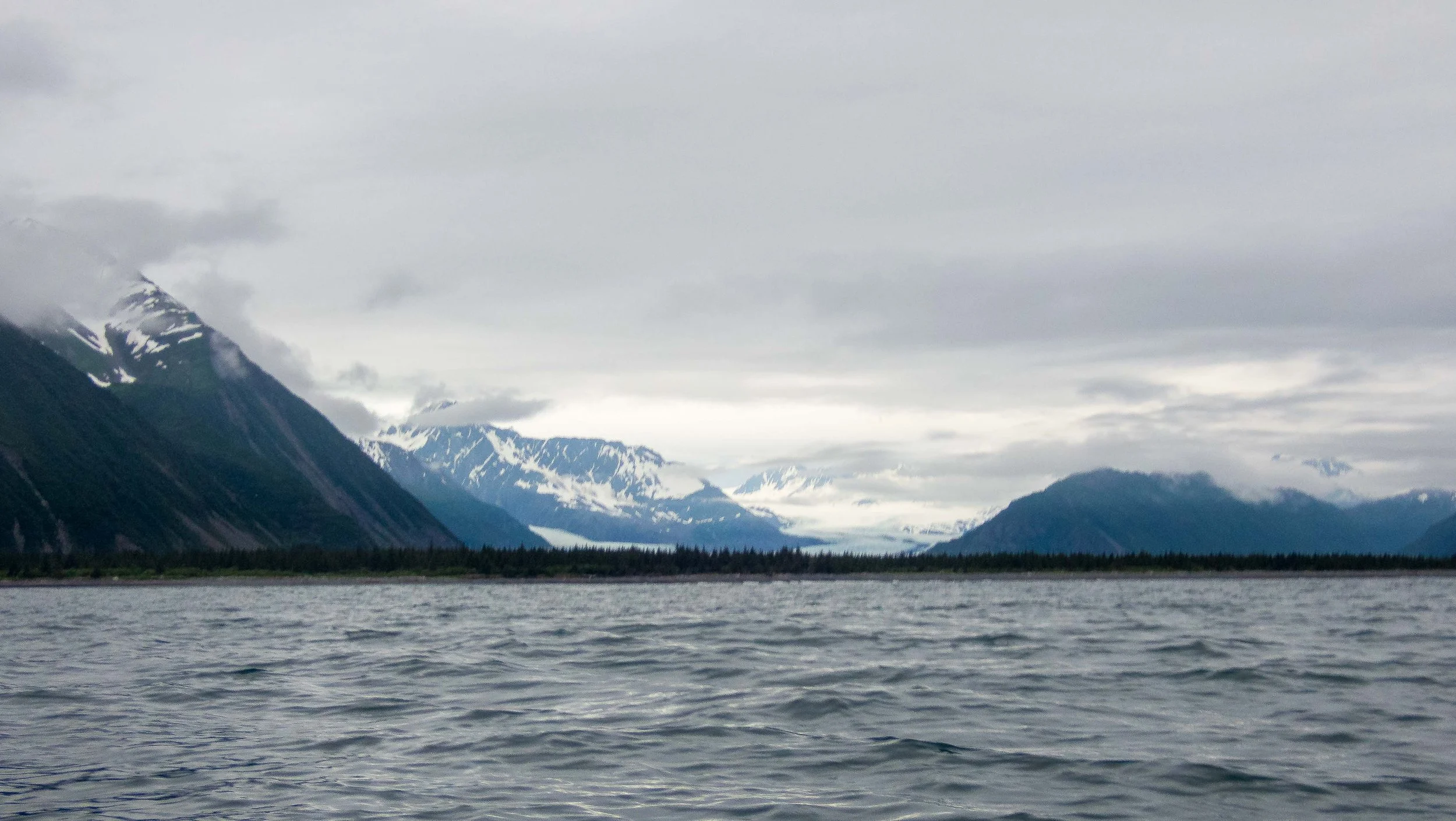 Bear Glacier behind the lagoon