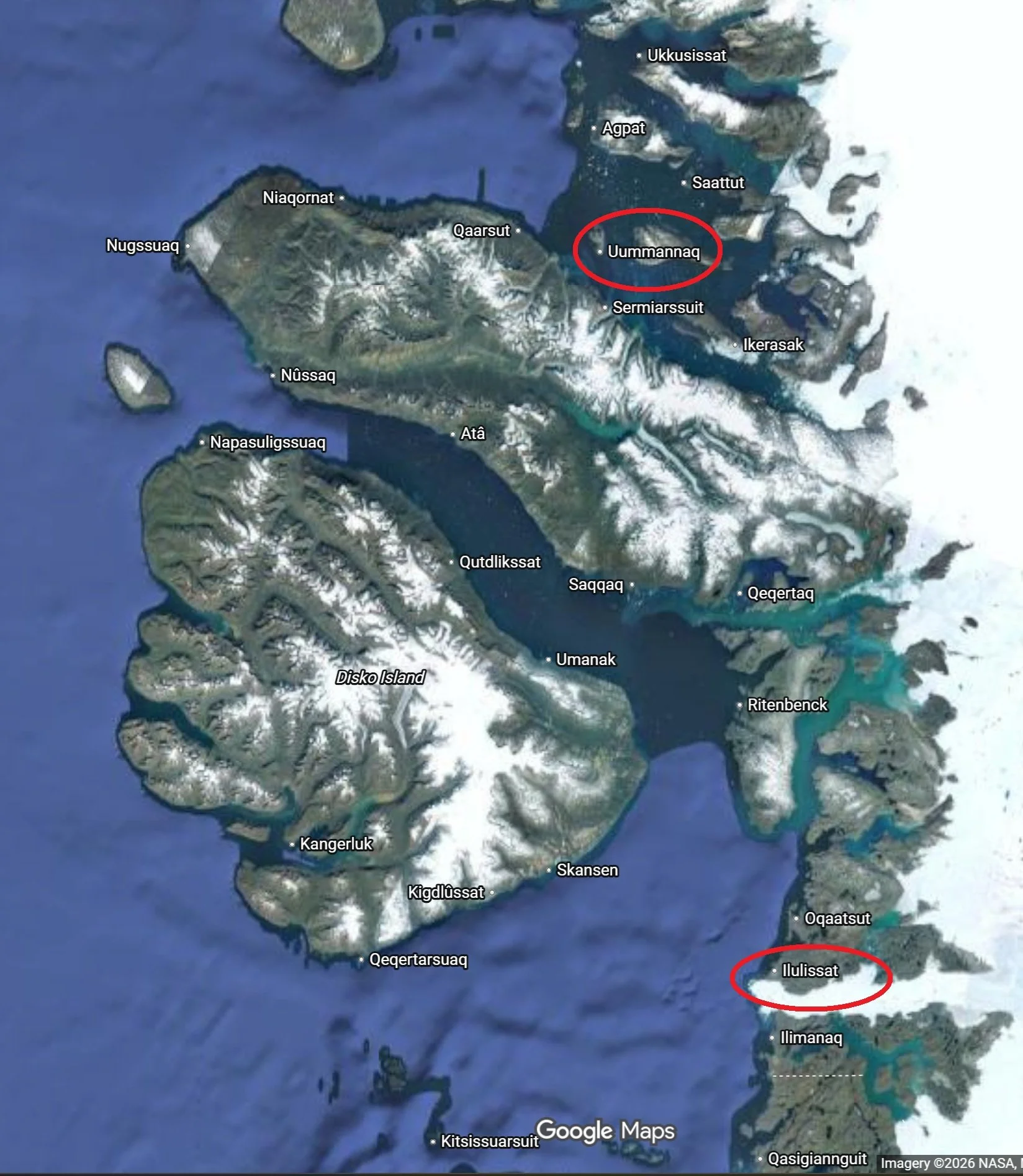 Illulisat and Uummannaq
