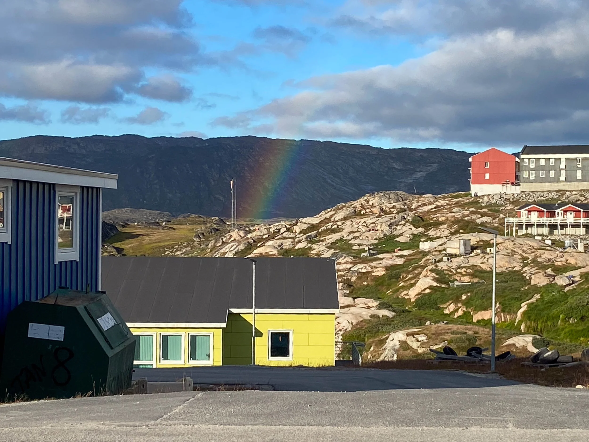 Rainbow over Ilulissat town