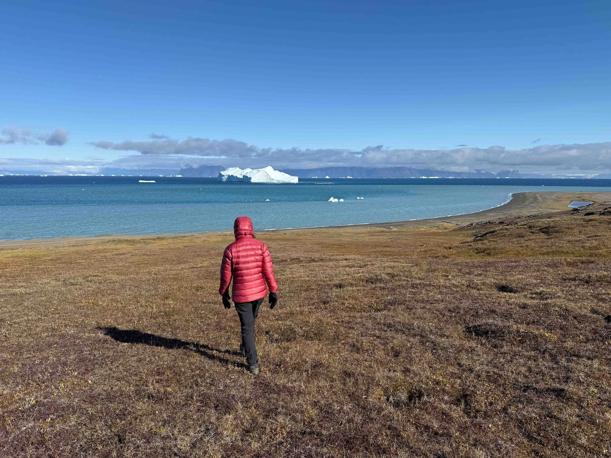 Carl captured an image of me on our walk to the ocean.