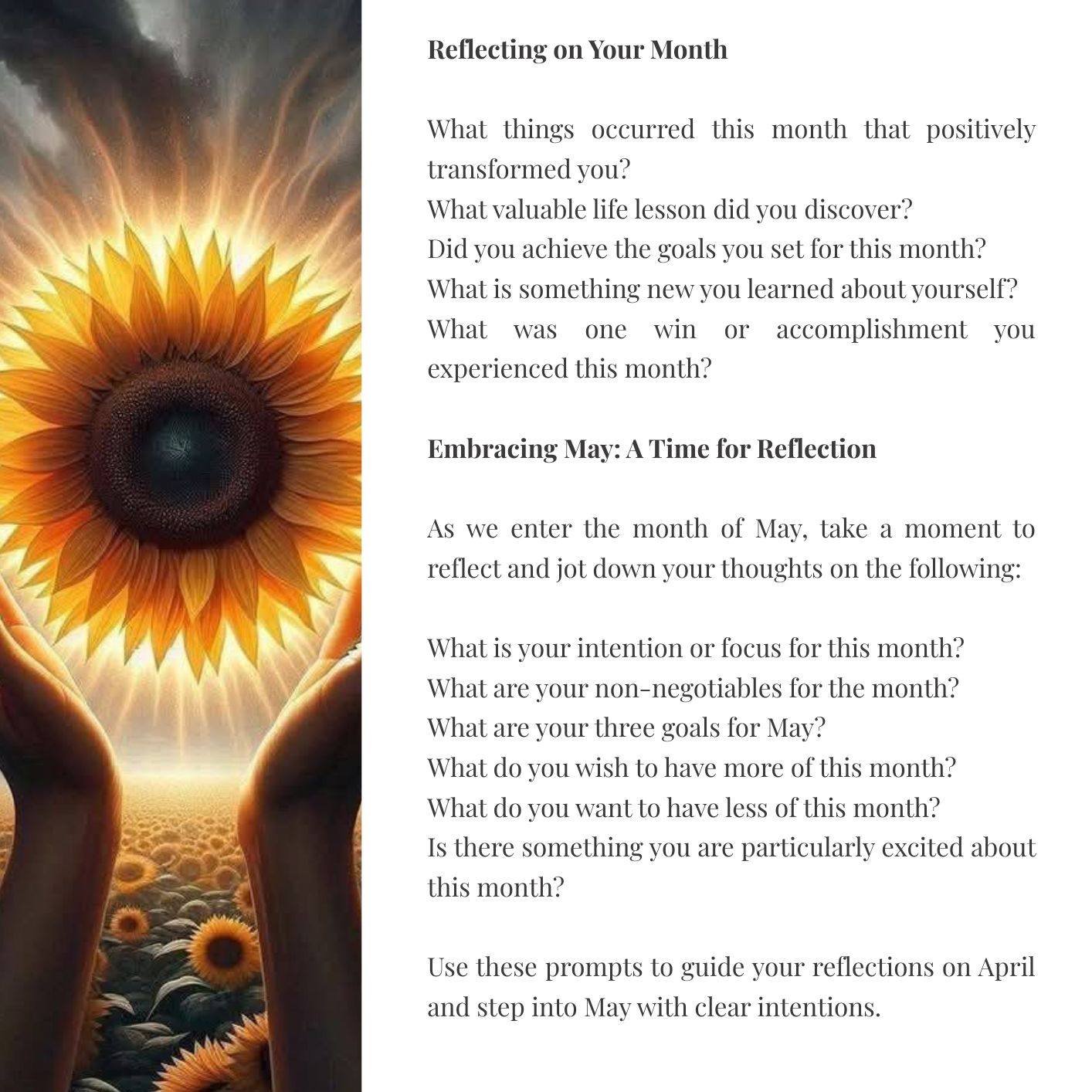 Monthly Reflection: A Valuable Practice
Taking time for monthly reflection is something I believe everyone should embrace. It’s incredibly helpful as we transition into a new month, allowing us to review both the highs and lows, the achievement