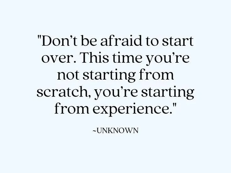Lesson One from Starting Over