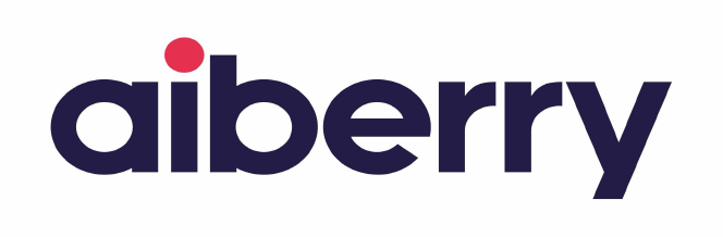 The word "aiberry" written in bold lowercase letters with a red dot above the "i".