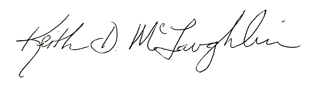 Signature of Keith D. McLaughlin in black ink.