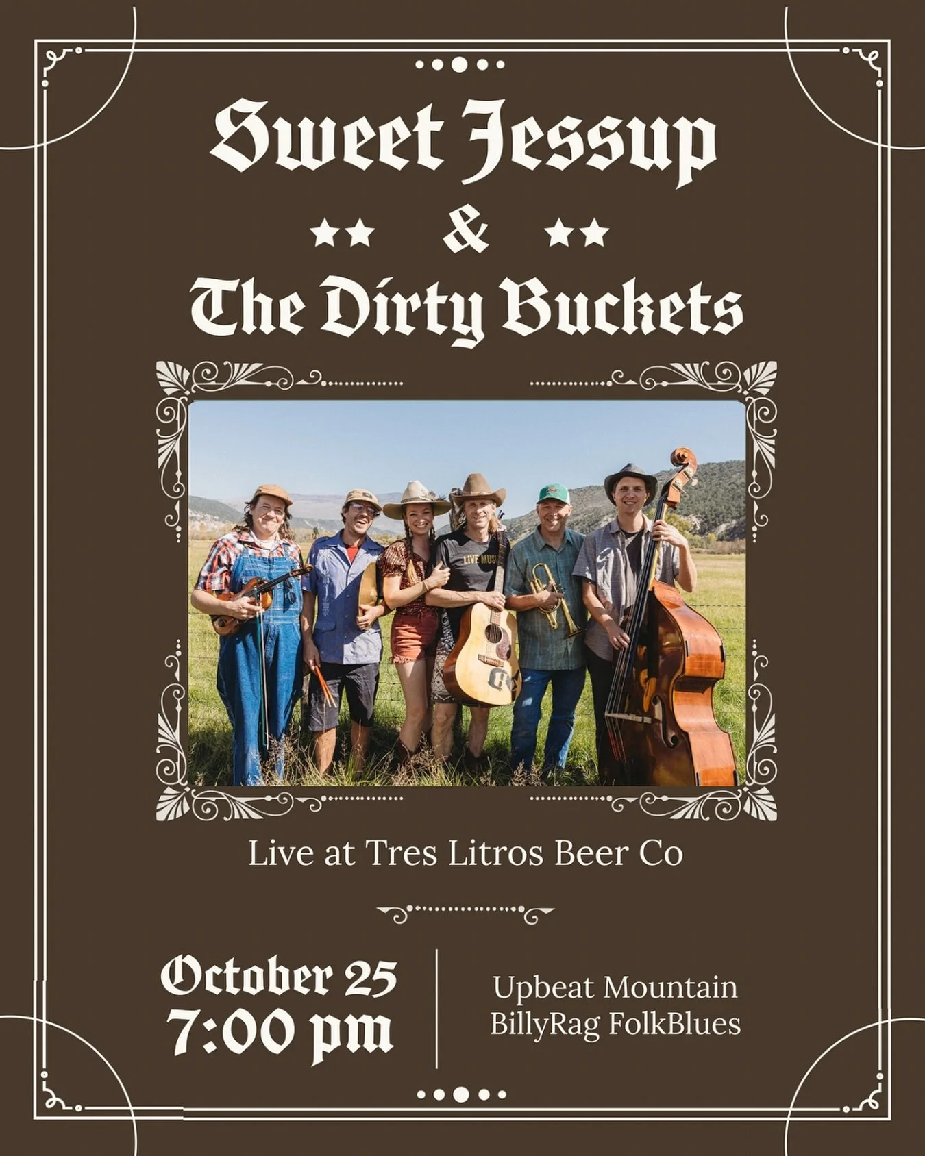 Sweet Jessup Salida debut at Tres Litros. So excited to be over there AND we have some super fun hot off the gravestone Halloween songs to share!!! 🔥🎃👻💀