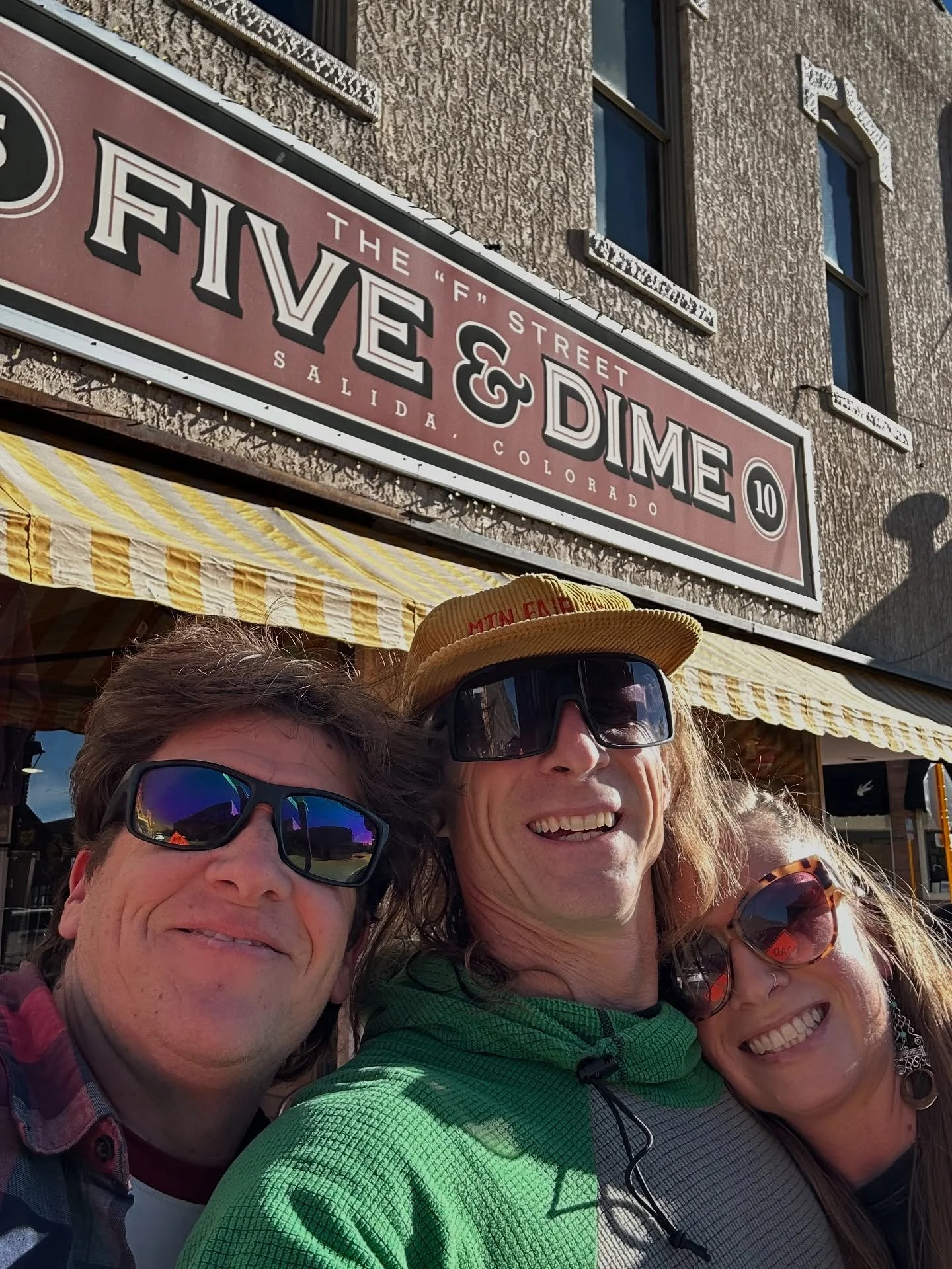 &ldquo;Ya wanna spend it at the Fine &amp; Dime!&rdquo; Yep, 50% of Sweet Jessup has arrived in Salida, CO for our show at @treslitrosbeerco ! Can&rsquo;t wait 🍻