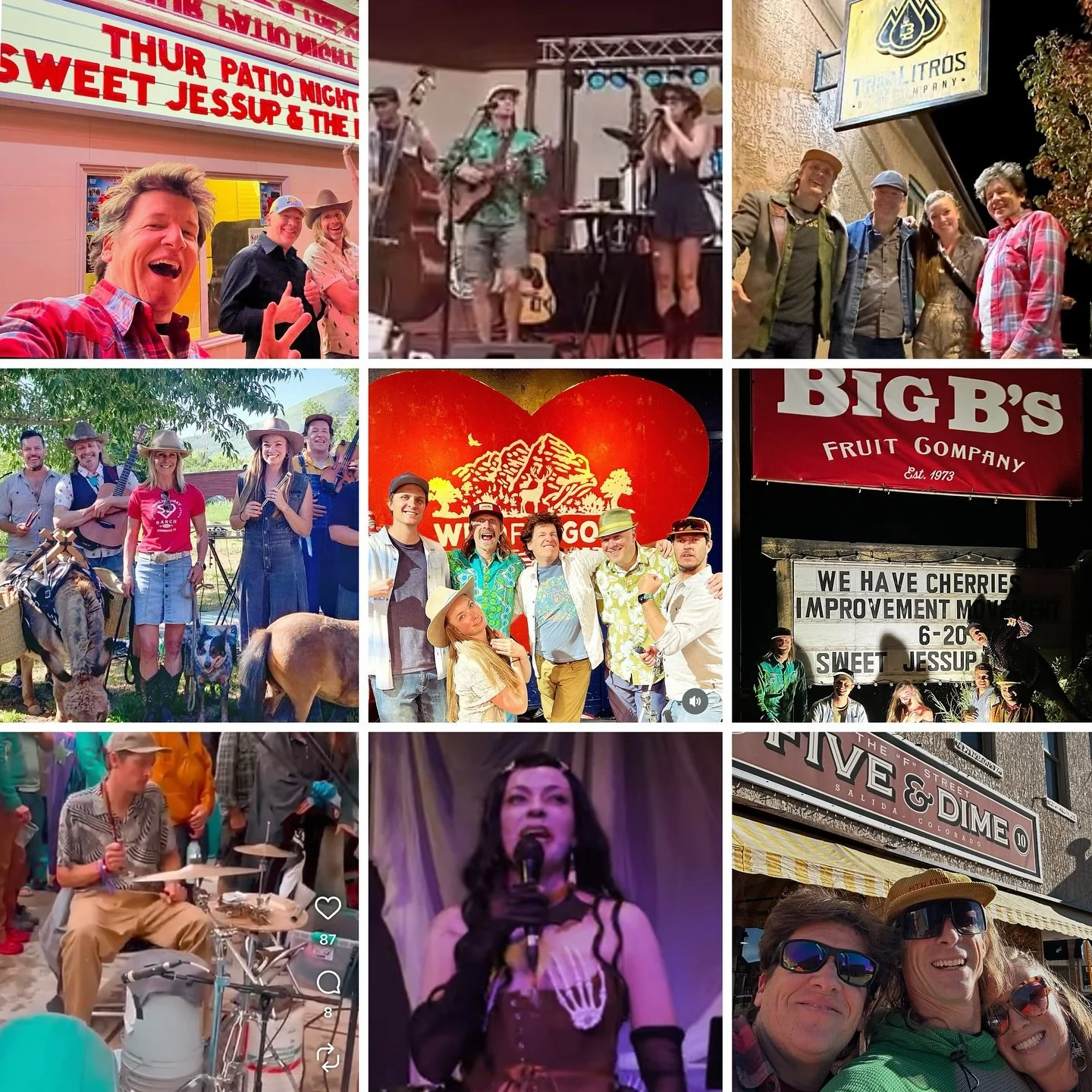 What a 2025 we had! Thanks for all the fun times this past year, lots of local performances and a handful of gigs around the state including Fort Collins, Palisade, Big Bs, and Salida, so cool! Loved getting to howl with you all at the best Halloween