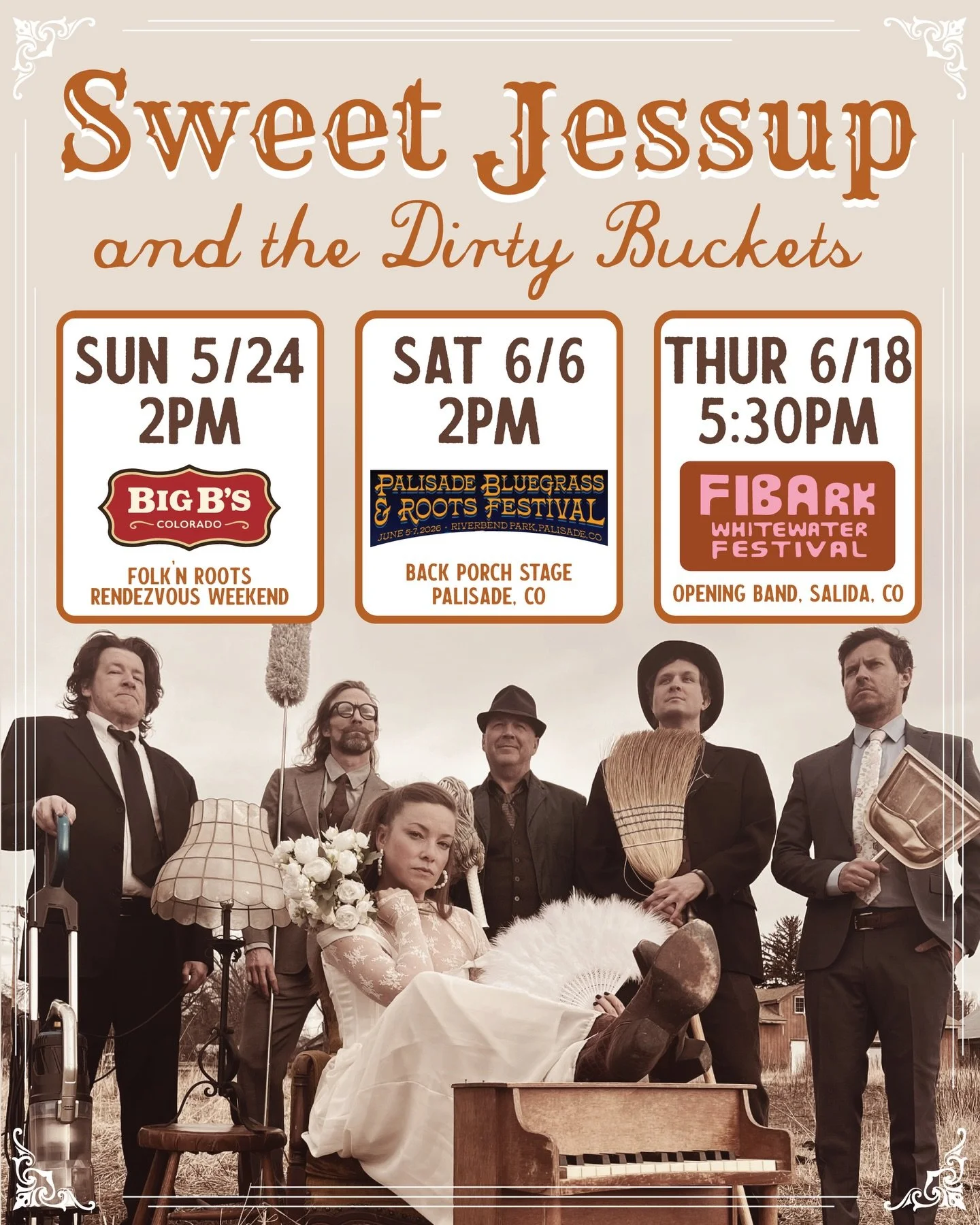 A look ahead at some fun weekend festivals, save the dates! 

SUN 5/24 (2pm start): @visitbigbs 

SAT 6/6 (2pm start): @palisade_bluegrass 

THURS 6/18 (5:30pm start): @fibark.colorado 

Plus a bunch others coming up, check our website link for more 
