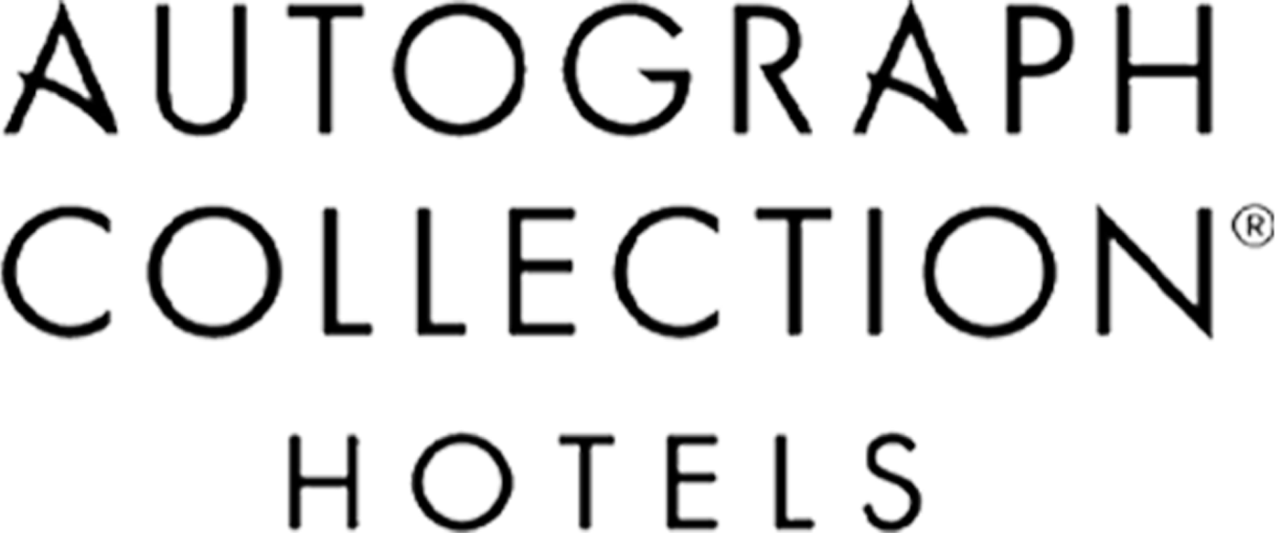 Text reading 'Autograph Collection Hotels' in large stylized black font.