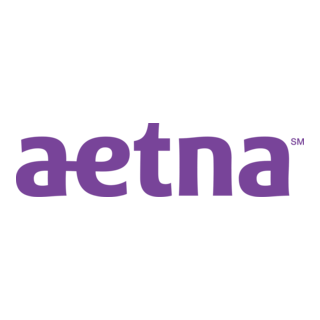 A black background with the Aetna logo in purple text.