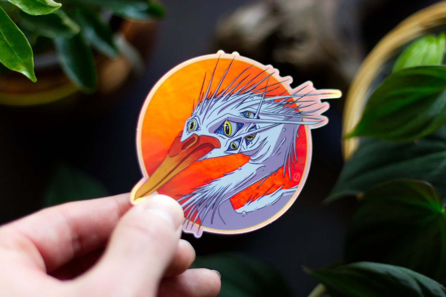 Solitary Hunt 4" Holographic Sticker