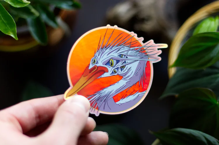 Solitary Hunt 4" Holographic Sticker