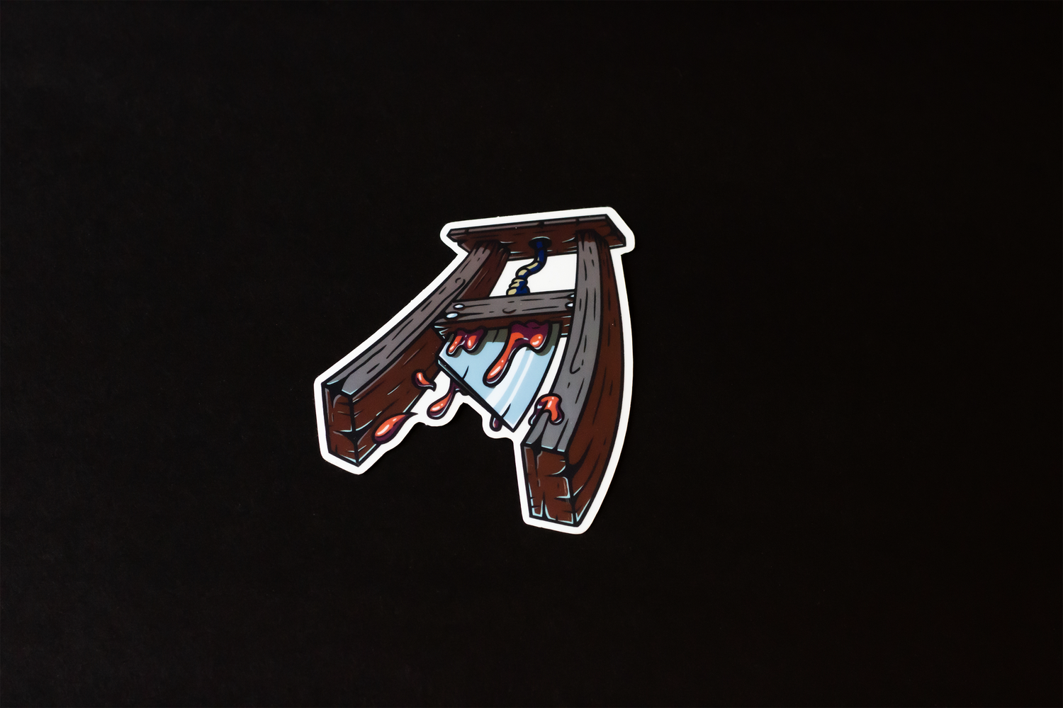What's So Scary About a Guillotine? 3" Clear Sticker