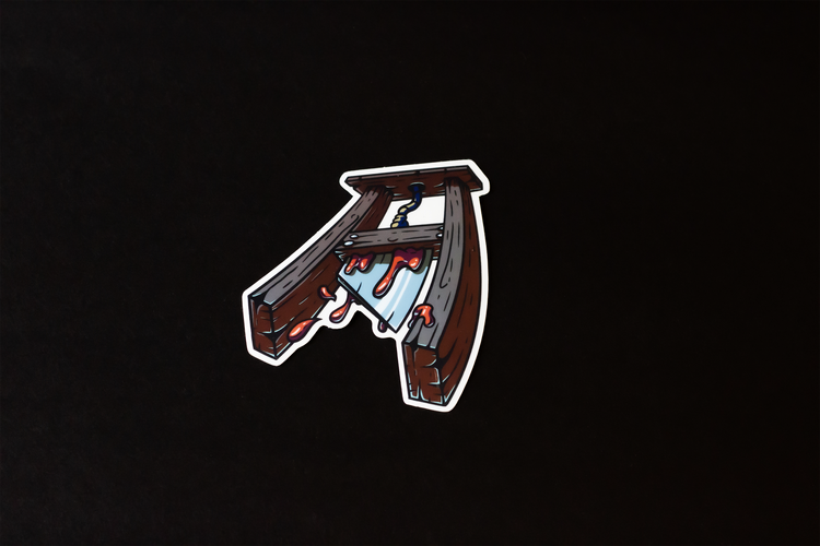 What's So Scary About a Guillotine? 3" Clear Sticker