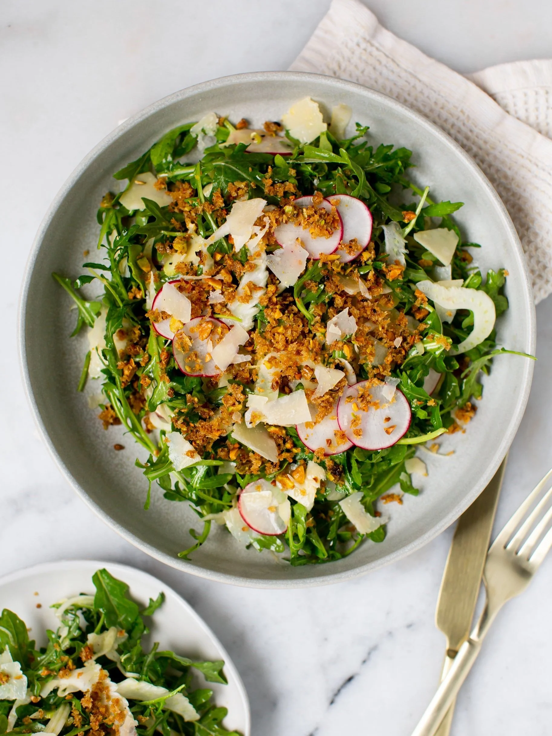 Arugula Fennel Salad with Lemon Honey Vinaigrette