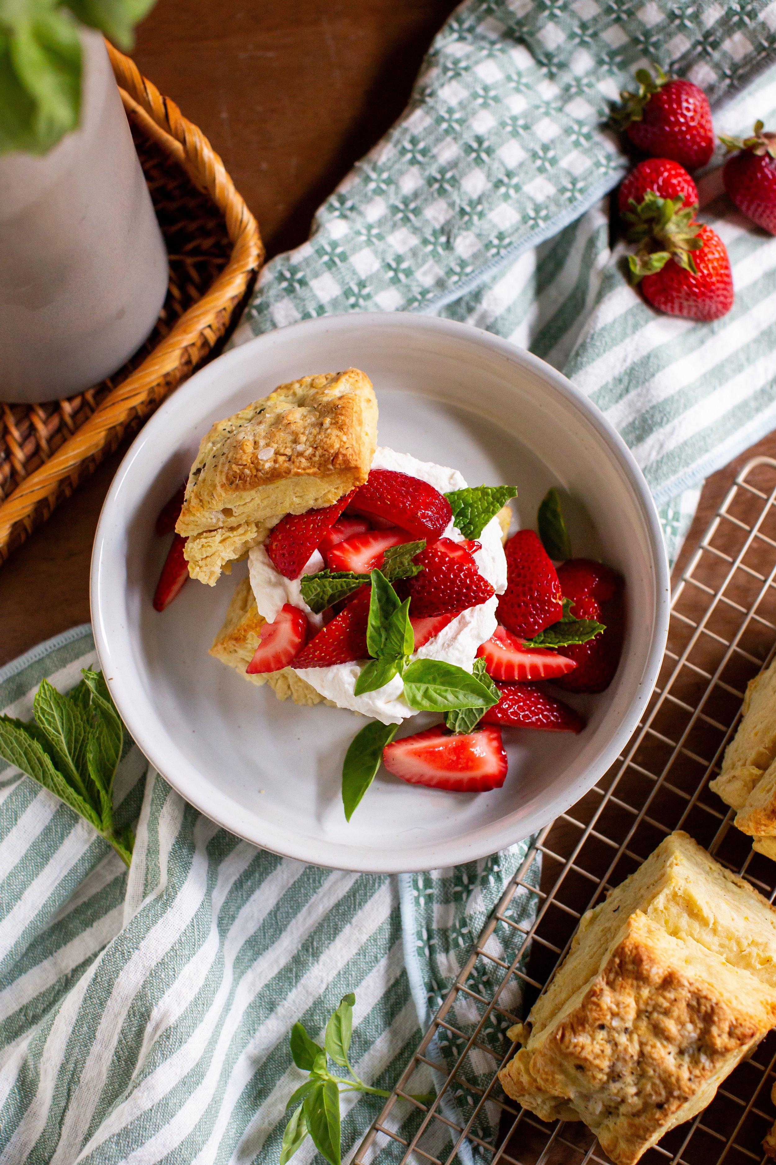 Strawberry Shortcakes with Peppery Buttermilk Biscuits