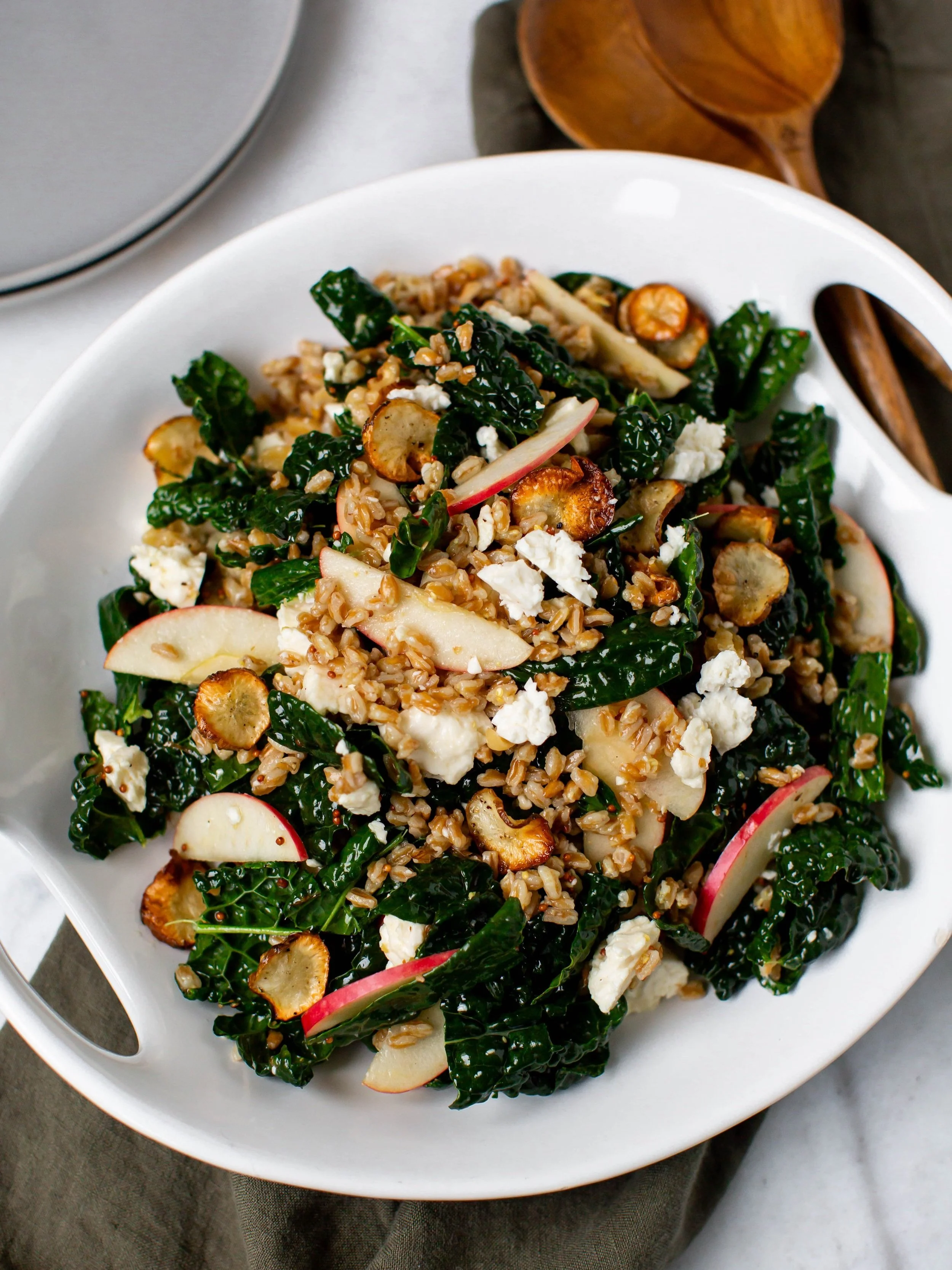 Winter Farro Salad with Roasted Sunchokes