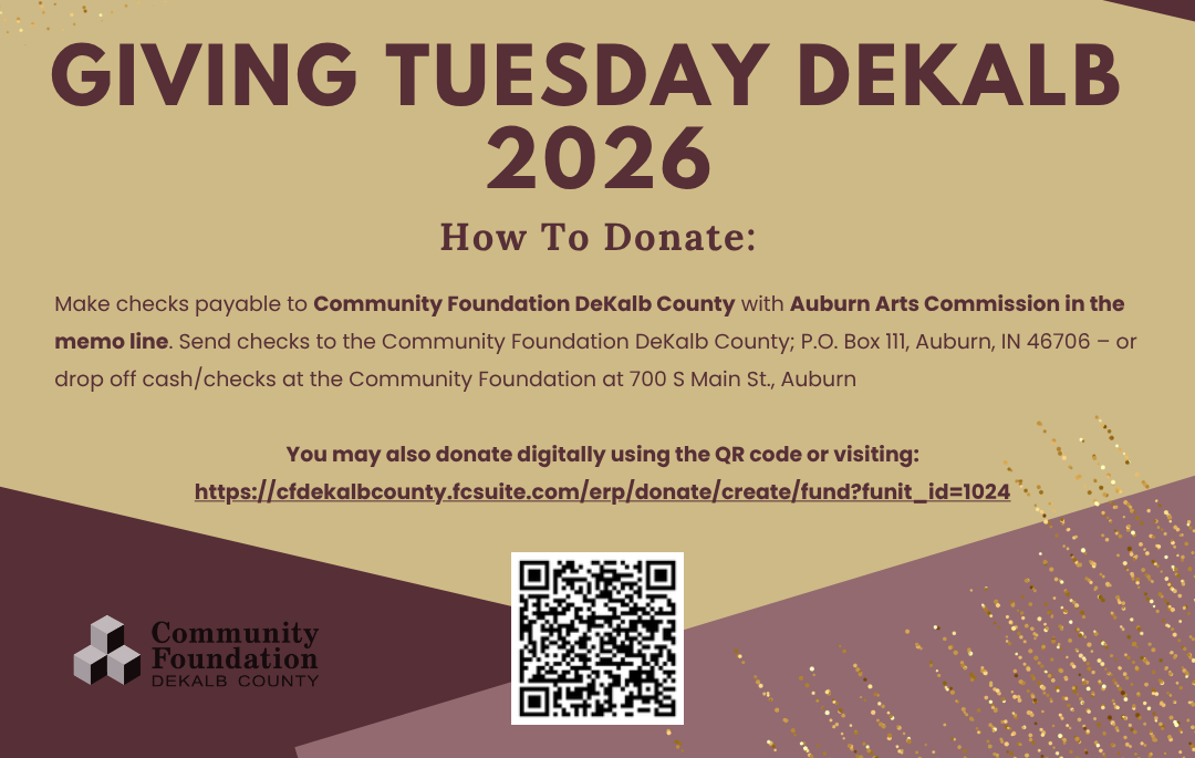 How to Donate to the Auburn Arts Commission Endowment during Giving Tuesday 2026