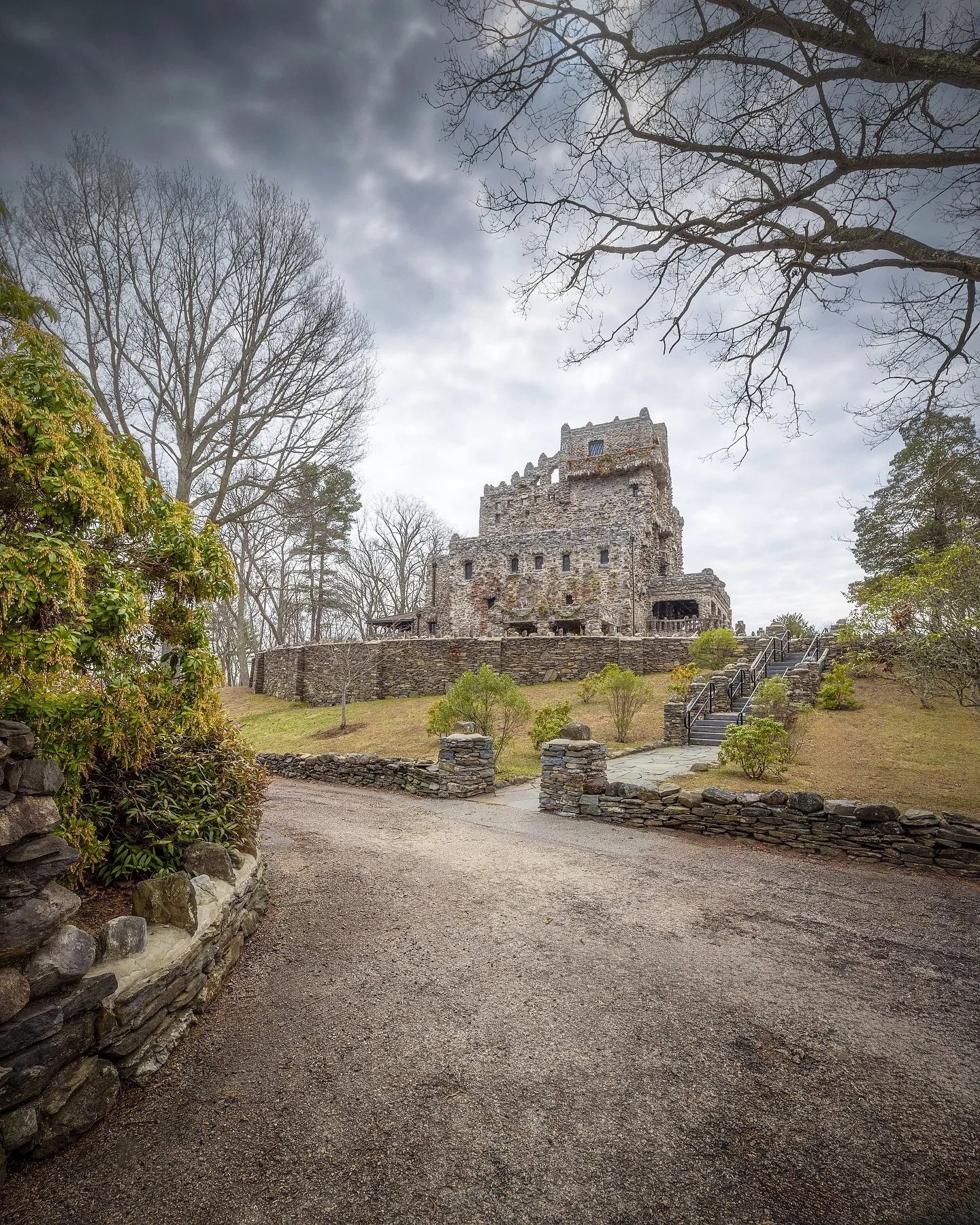 My wife and I took a quick day trip down to East Haddam for my birthday last Friday. It was my first time going to Gillette Castle, which is quite the sight, and it was nice to revisit Chapman Falls, that was flowing nicely. We had some dark and stor