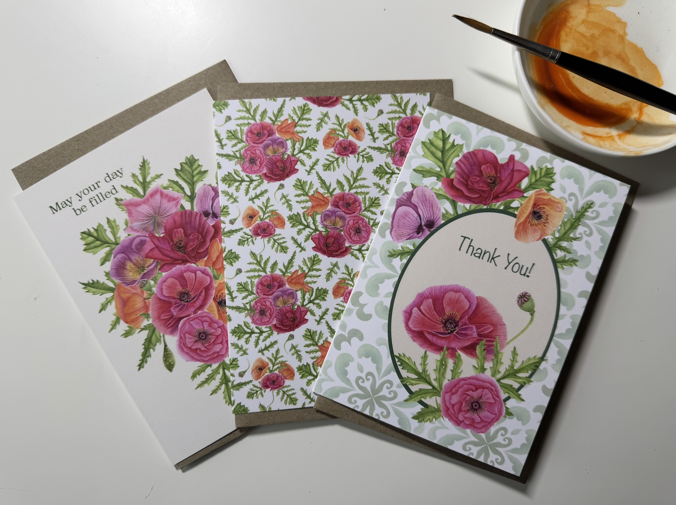 Poppy Bouquets Set