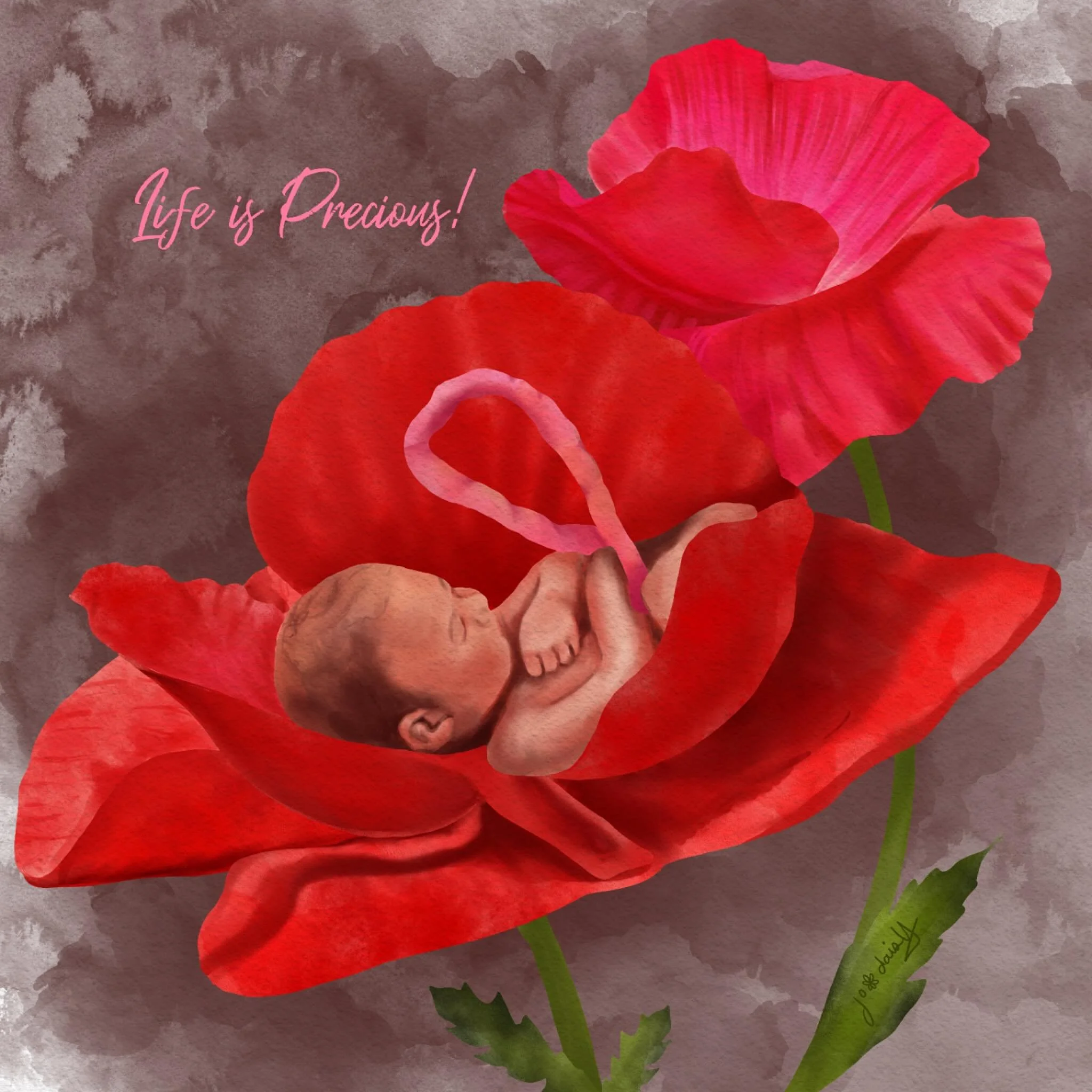 #jodaisyart #prolife #lifeart #prolifemovement #redpoppies