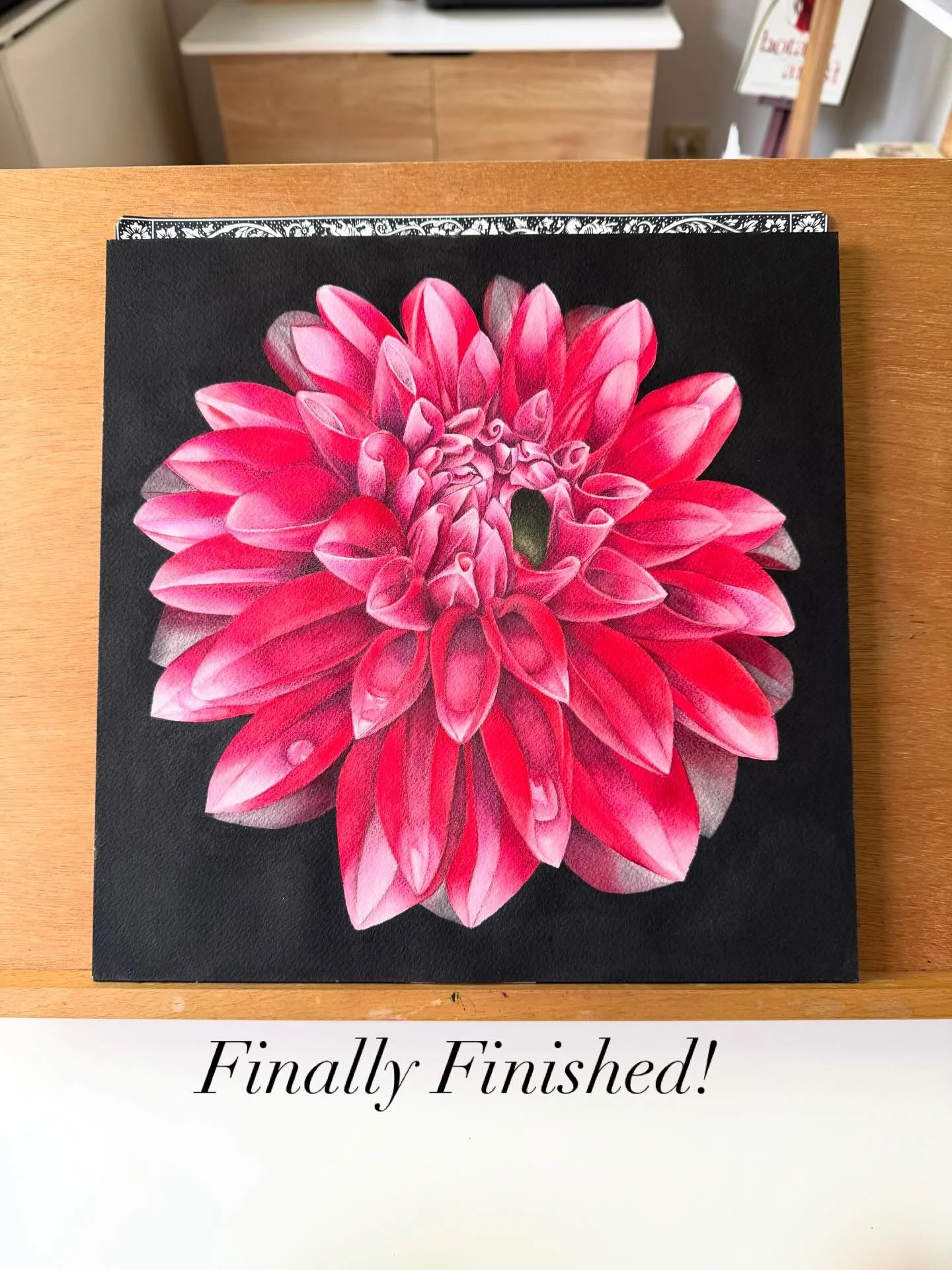It&rsquo;s been a crazy year and I&rsquo;ve struggled to get to my paintings, but I finally finished Darling Dahlia! 😅  #jodaisyart #dahlia #watercolourart #boldandbeautiful