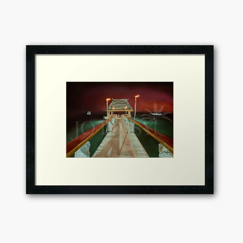 Nighttime Jetty Framed WM.jpg