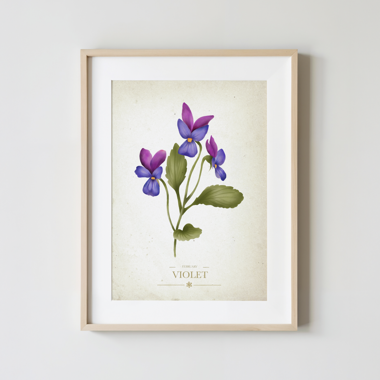Violet Botanical Study