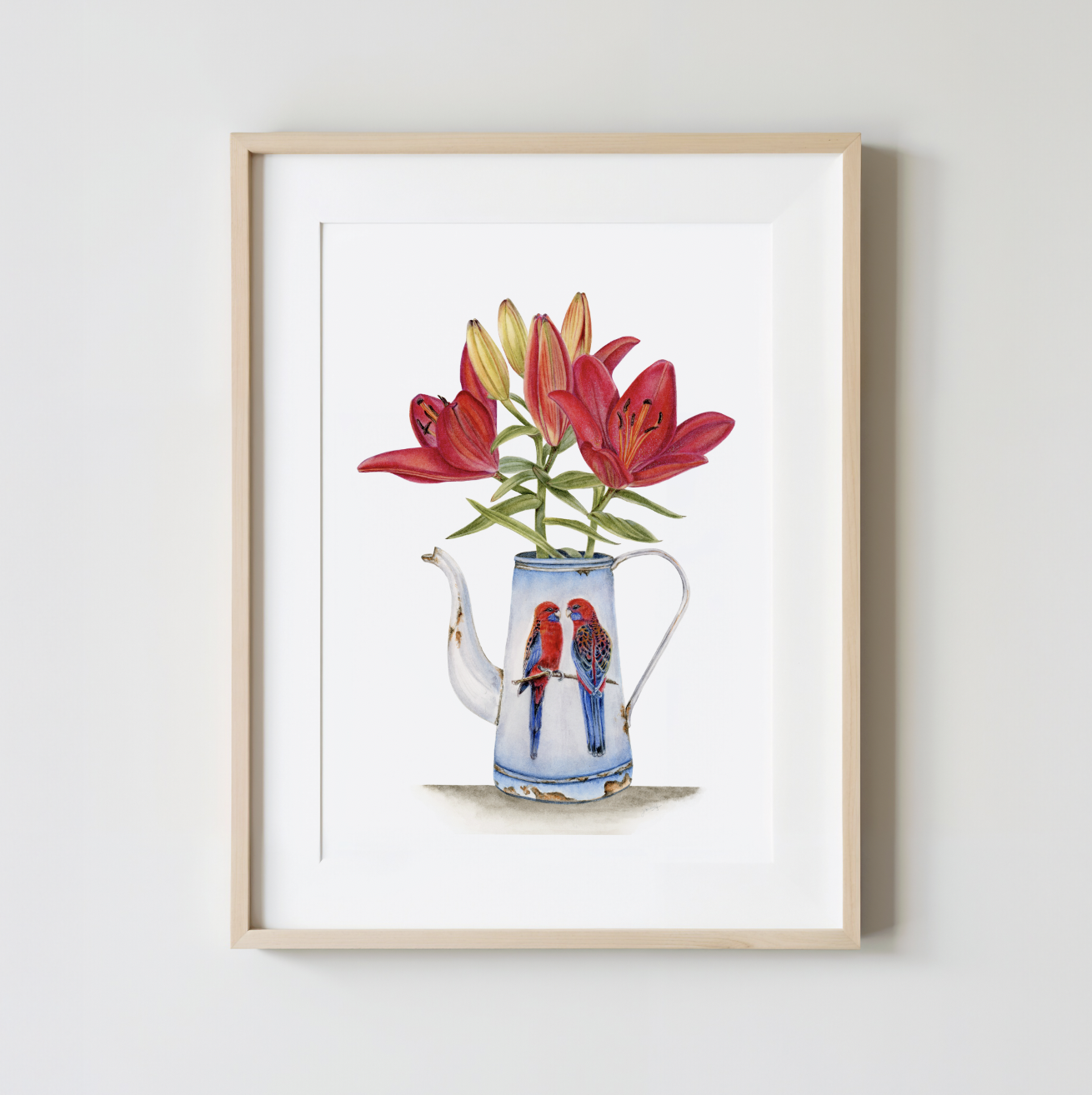 Morning Lilies Bagged Print