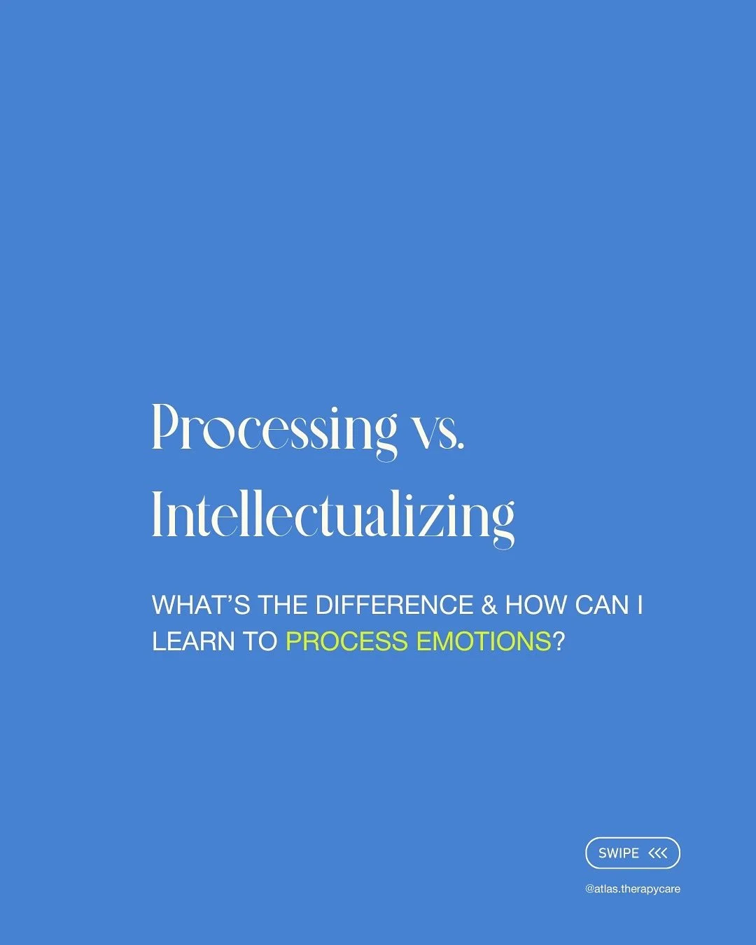 There&rsquo;s a big difference between narrating and understanding your emotions and processing them. But what does it actually mean to process emotions and how do you learn to do it?

We work extensively with intellectualizers-those who have a deep 