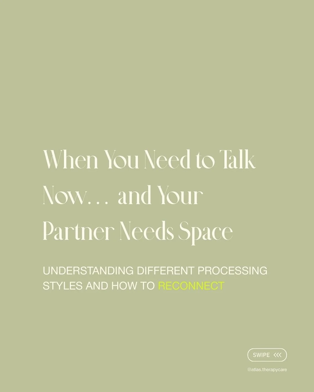 Many partners experience stark differences in how they process emotions and information. One may need time to synthesize their partner&rsquo;s words and body language and further pause to collect their own thoughts and feelings. The other may wish fo