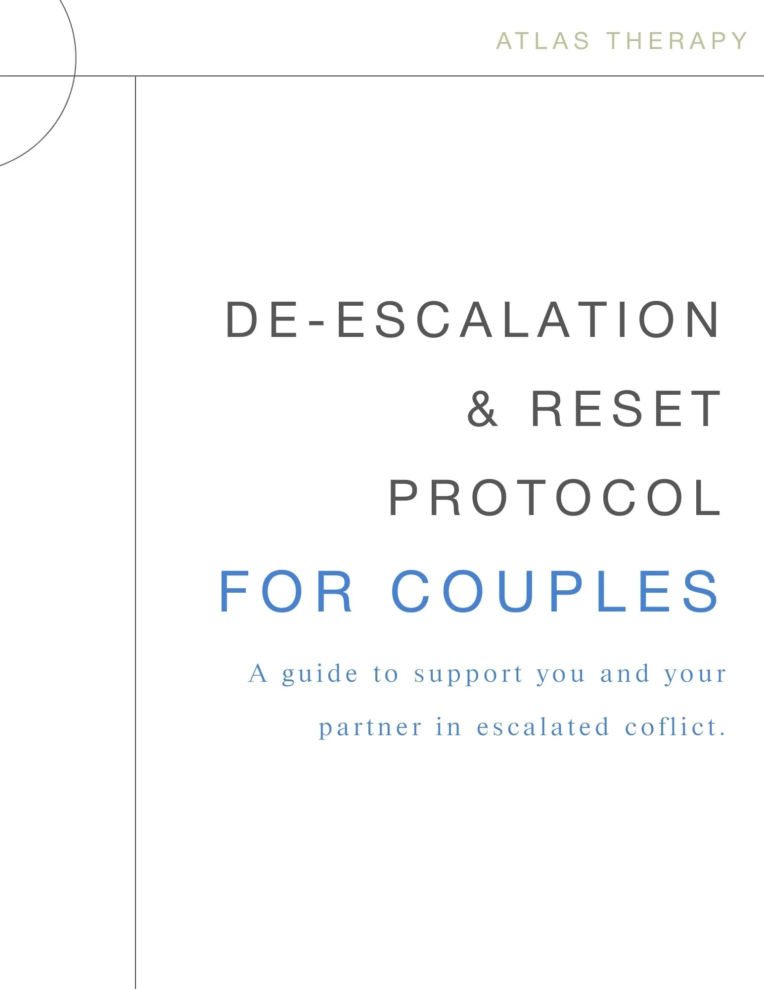 De-escalation and Reset Protocol