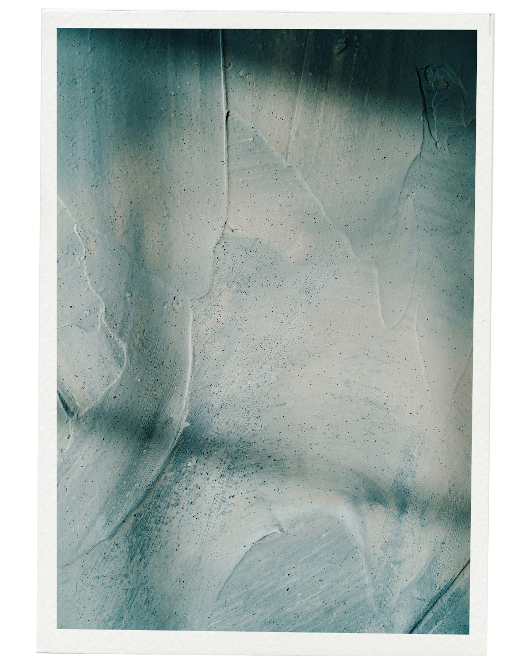 Abstract textured surface with shades of gray and blue, featuring brush strokes and small bumps.