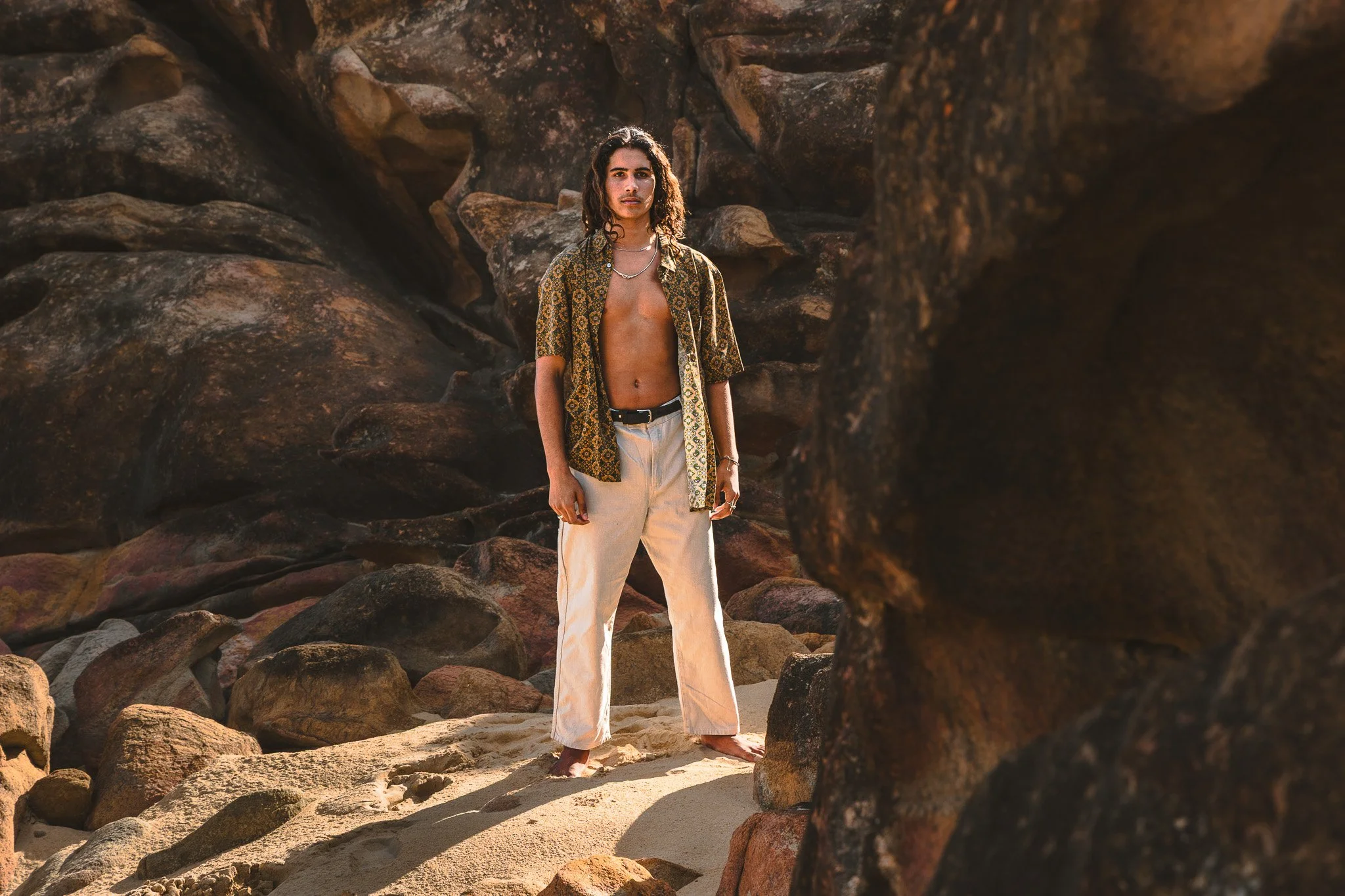 Brand Photography in Margaret River Western Australia. Male Model on the beach.