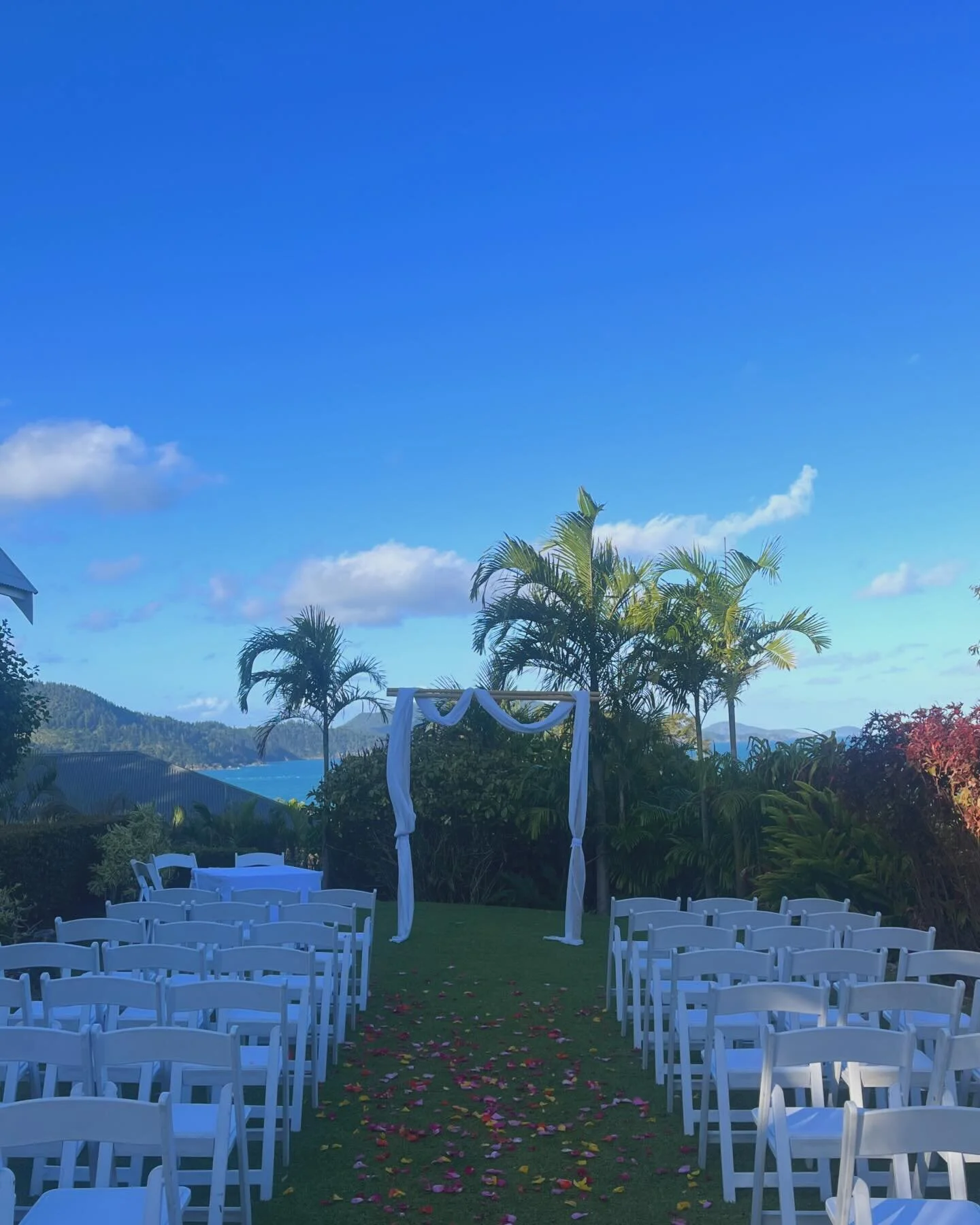 The lovely chapel gardens, Hamilton Island Chapel.