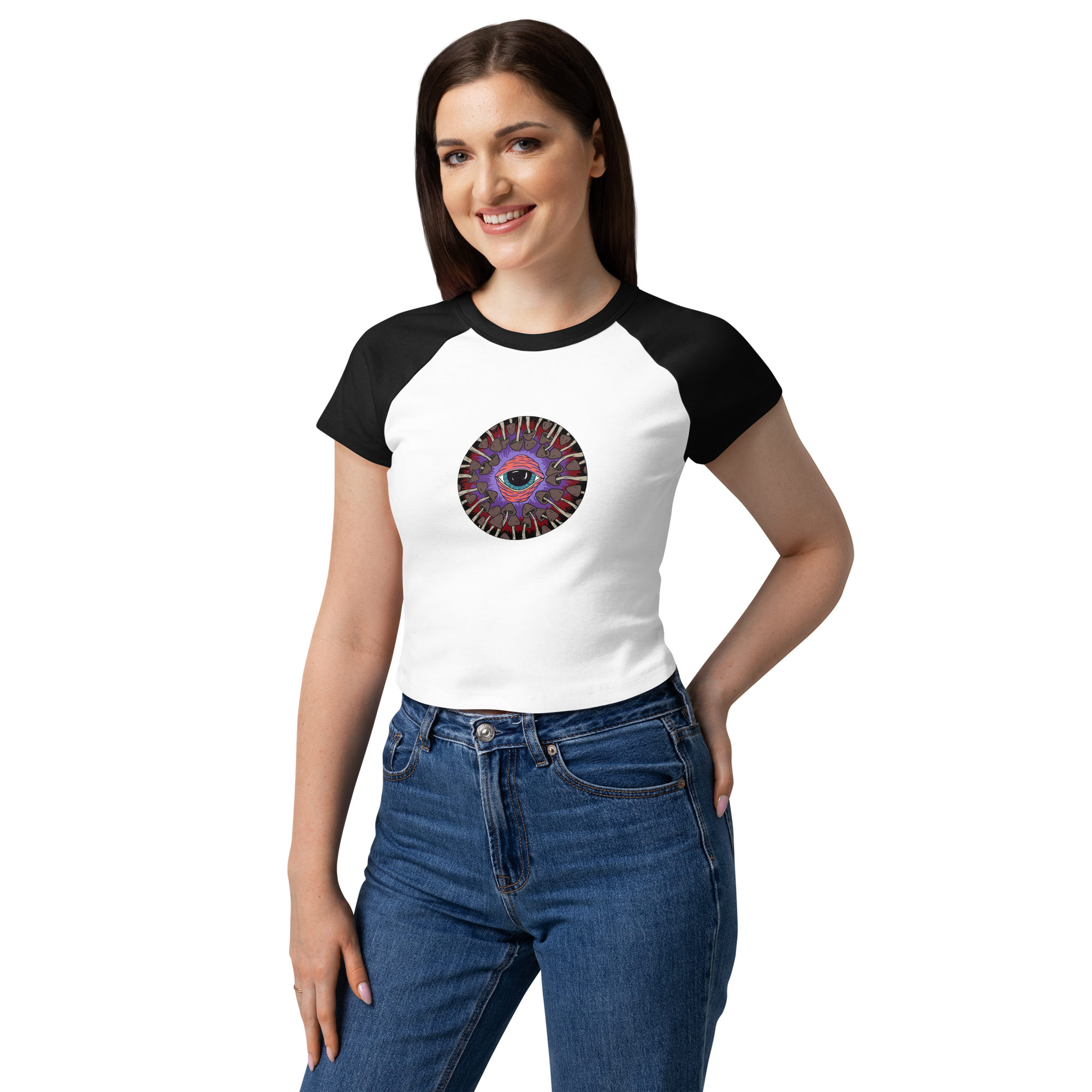 womens-micro-rib-raglan-baby-tee-white-black-front-6a177a93bc07b.png
