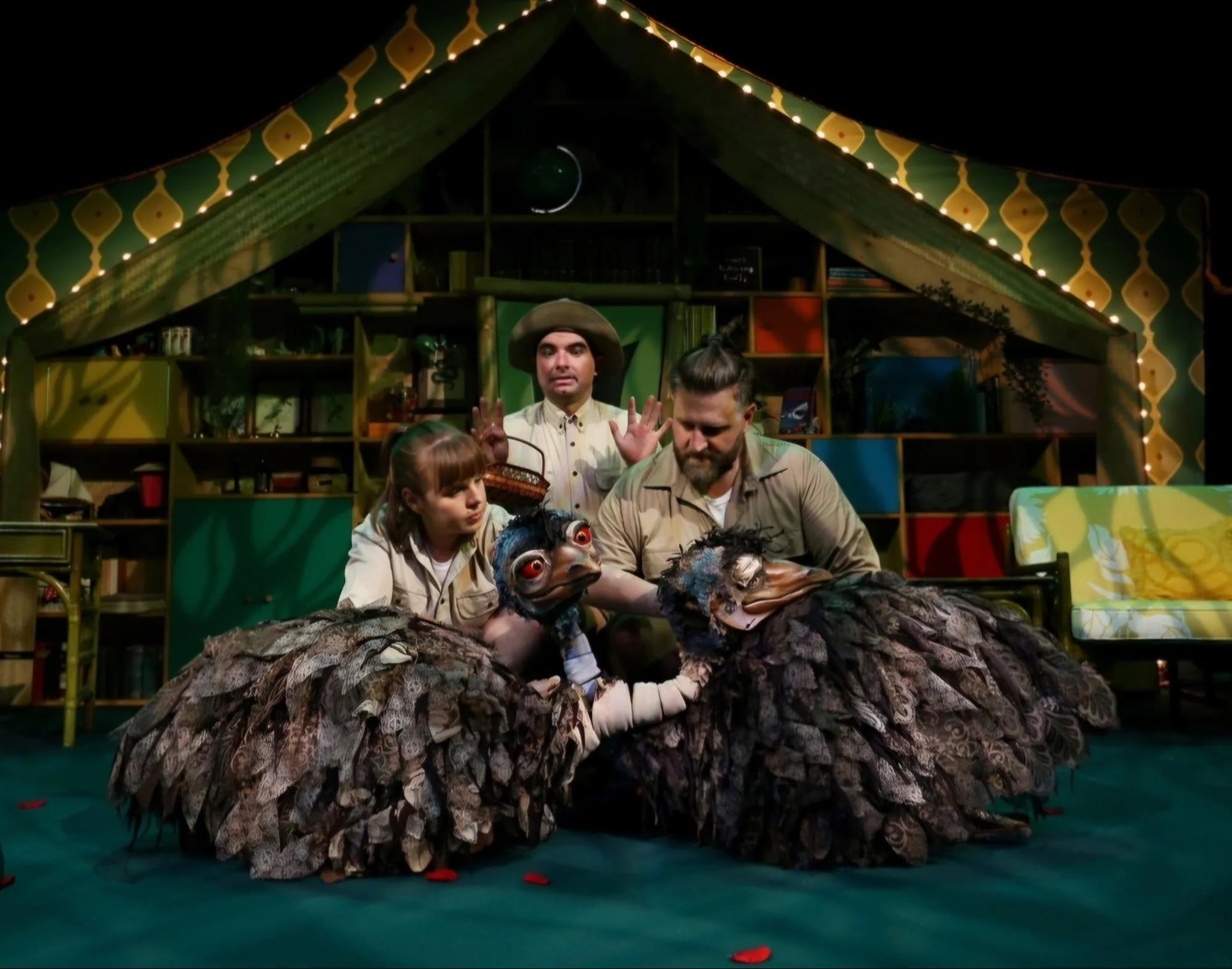 Cast of Edward the Emu kids theatre show with puppets.jpg