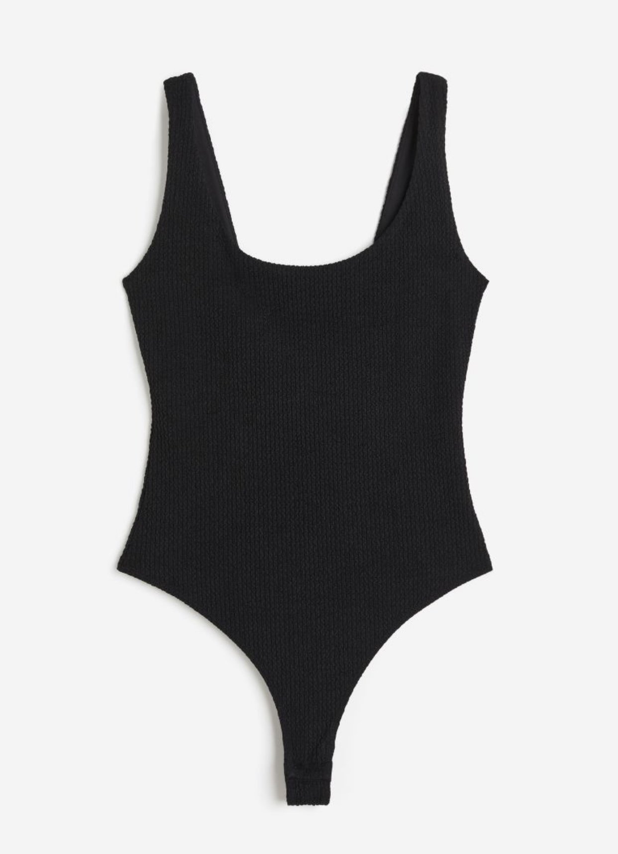 Textured thong bodysuit 