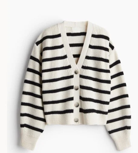 Rib-knit Cardigan