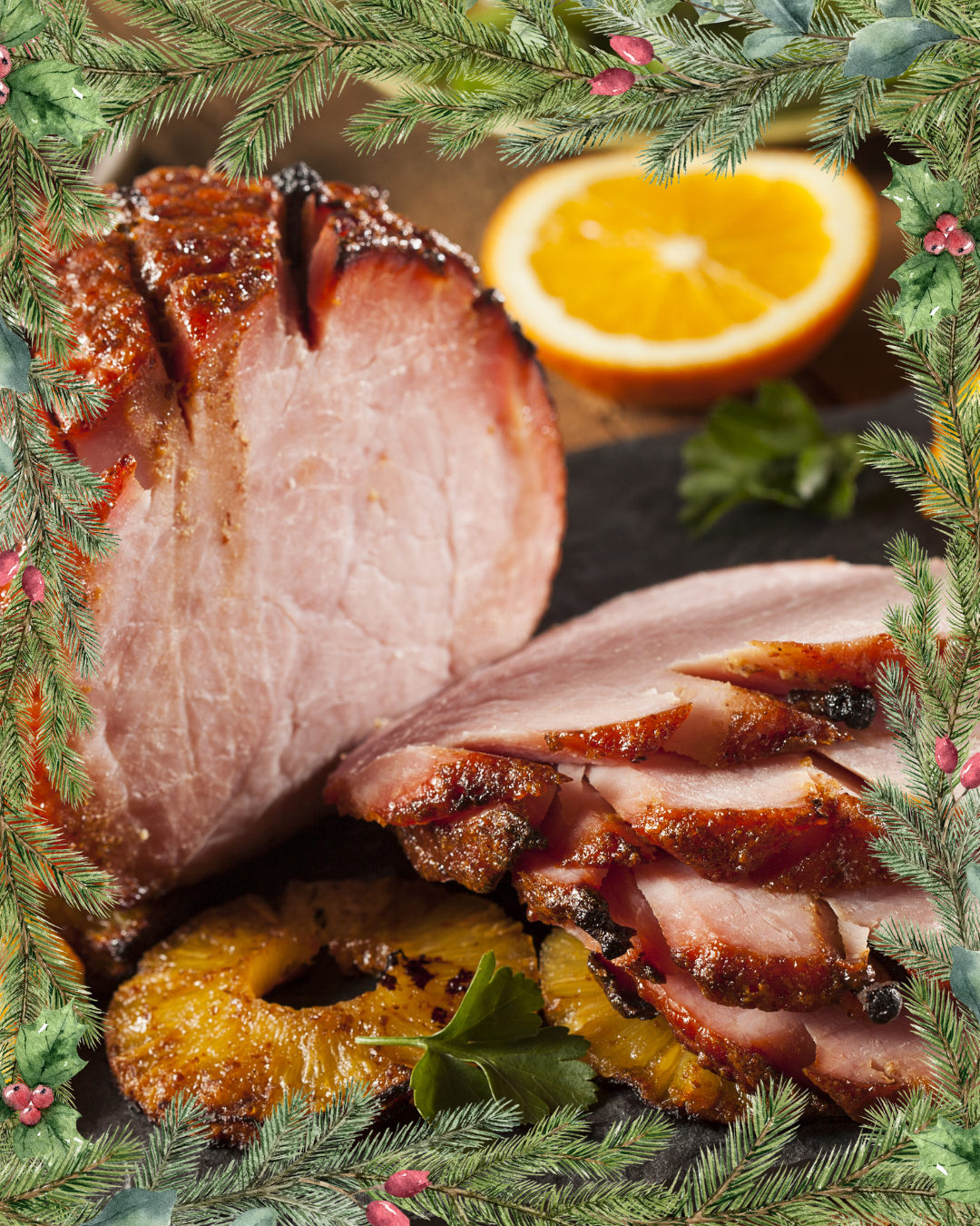 Honey Glazed Ham with Cider Jus
