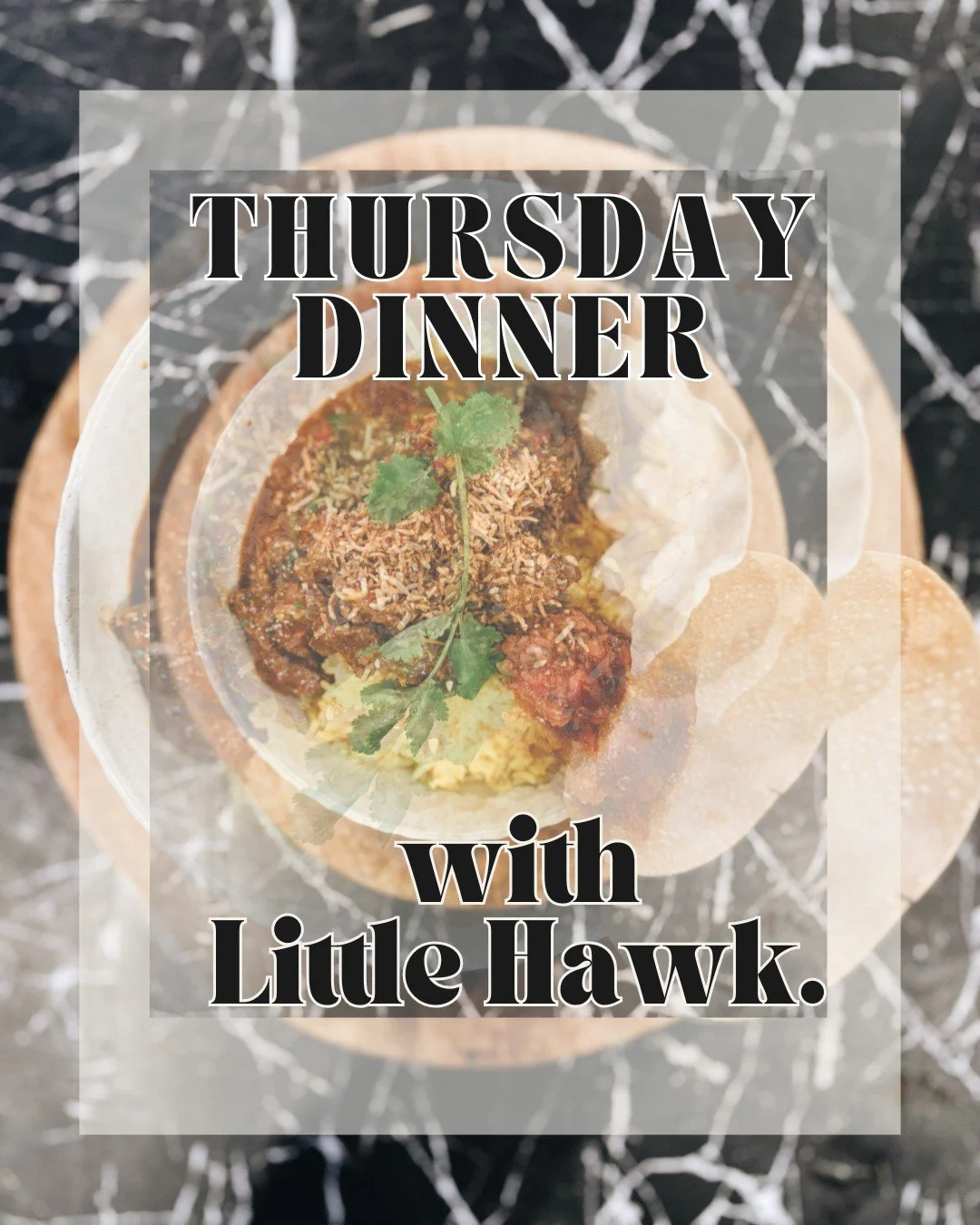 FOLKS
Dinner is back tomorrow and we've curated a warming menu just for you - and your friends, your neighbours, your kids and your family and whoever else you would like to invite!
 EVERYONE WELCOME. 

MENU
~samosas, cucumber, tomato lime pickle~
~r