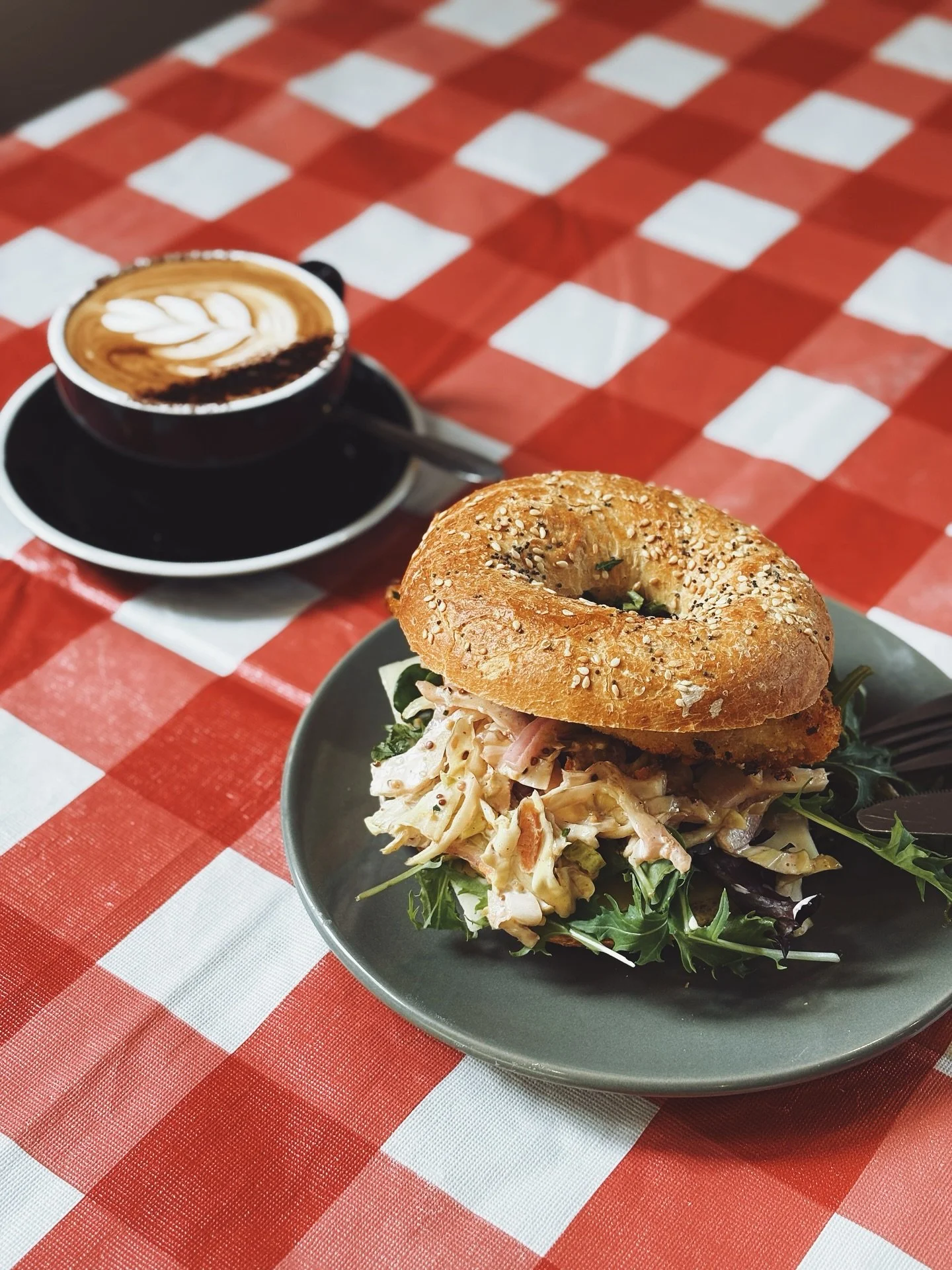 FOLKS in honour of what may very well be the most unattractive entrance to a cafe (#prayforlittlehawk) we&rsquo;ve released a limited edition bagel called the &lsquo;extra gritty urban city chicken schnitty&rsquo; that is packed with all the trimming