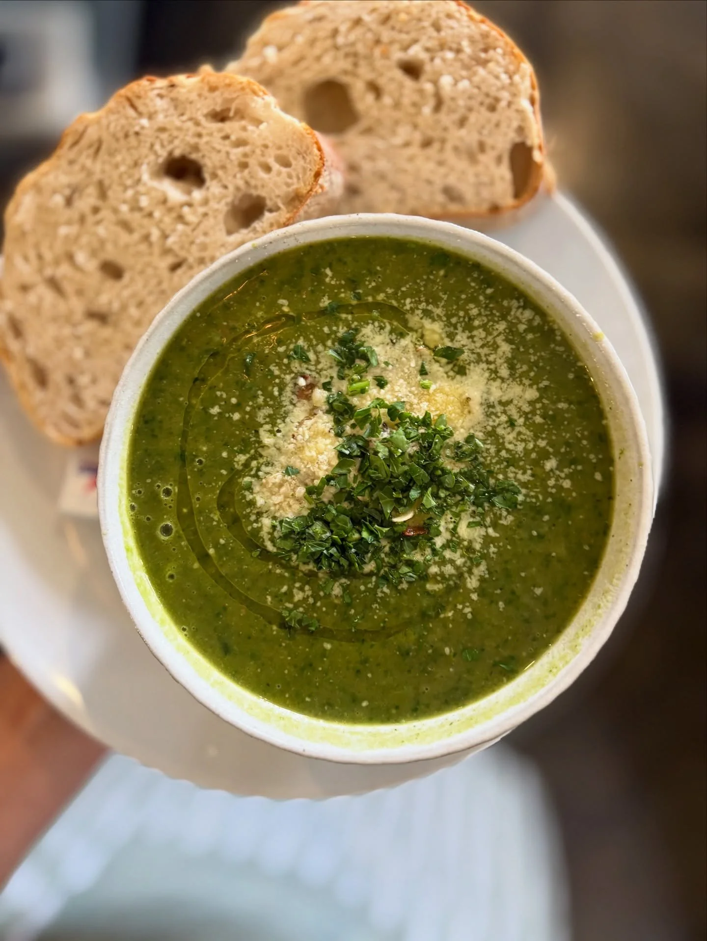 Today was blustery, cold outside even in the middle of the day. 

We busied ourselves to keep warm with food prep for our ready meals, for the cafe, but still we were cold, until&hellip;

This beautiful soup was created. Gently spiced Moroccan veg wi